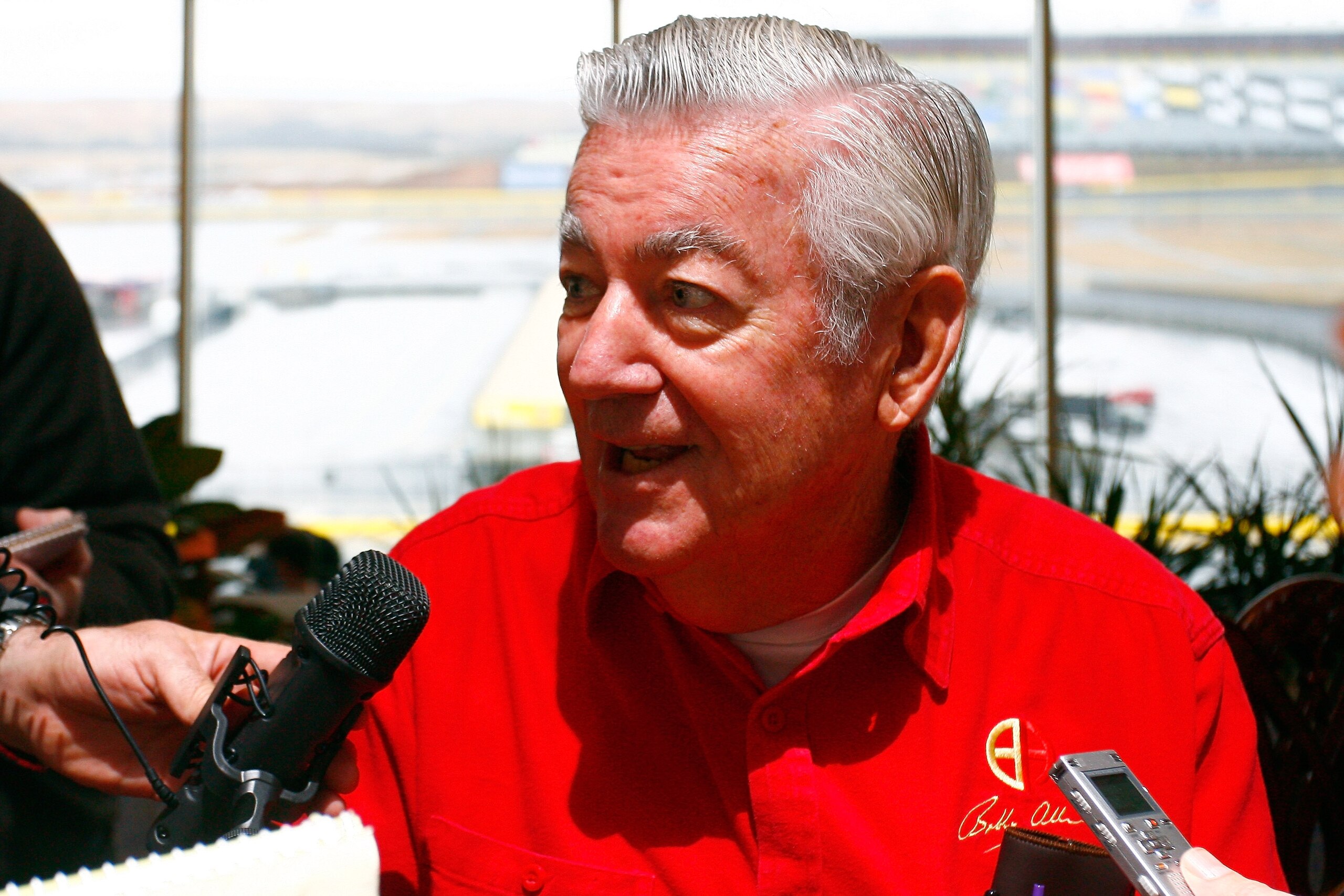 CONCORD, NC - JANUARY 26: NASCAR Hall of Famer Bobby Allison, speaks to the media during the NASCAR Sprint Media Tour hosted by Charlotte Motor Speedway, held at Charlotte Motor Speedway on January 26, 2011 in Concord, North Carolina. (Photo by Jason Sm CONCORD, NC - JANUARY 26: NASCAR Hall of Famer Bobby Allison, speaks to the media during the NASCAR Sprint Media Tour hosted by Charlotte Motor Speedway, held at Charlotte Motor Speedway on January 26, 2011 in Concord, North Carolina. (Photo by Jason Sm