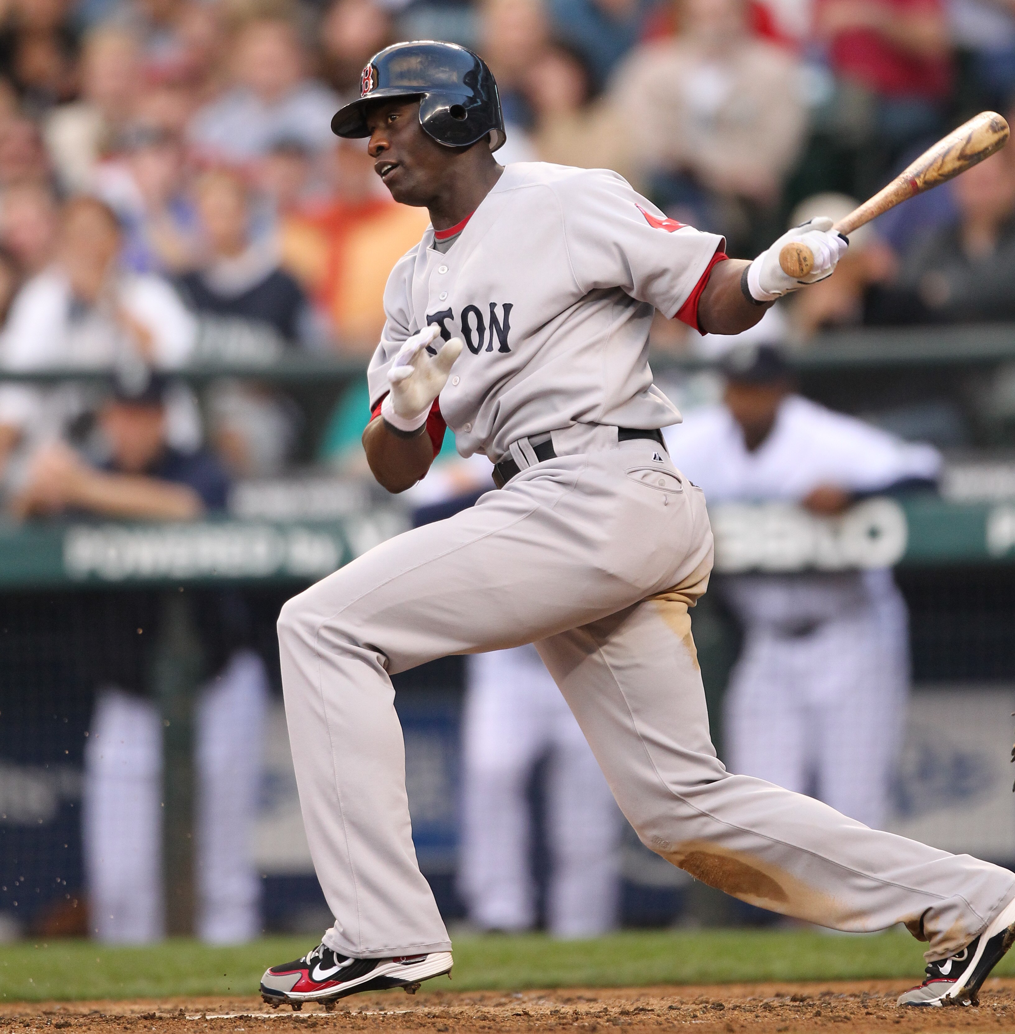 SEATTLE - JULY 22: Mike Cameron #23 of the Boston Red Sox bats against the Seattle Mariners at Safeco Field on July 22, 2010 in Seattle, Washington. (Photo by Otto Greule Jr/Getty Images)