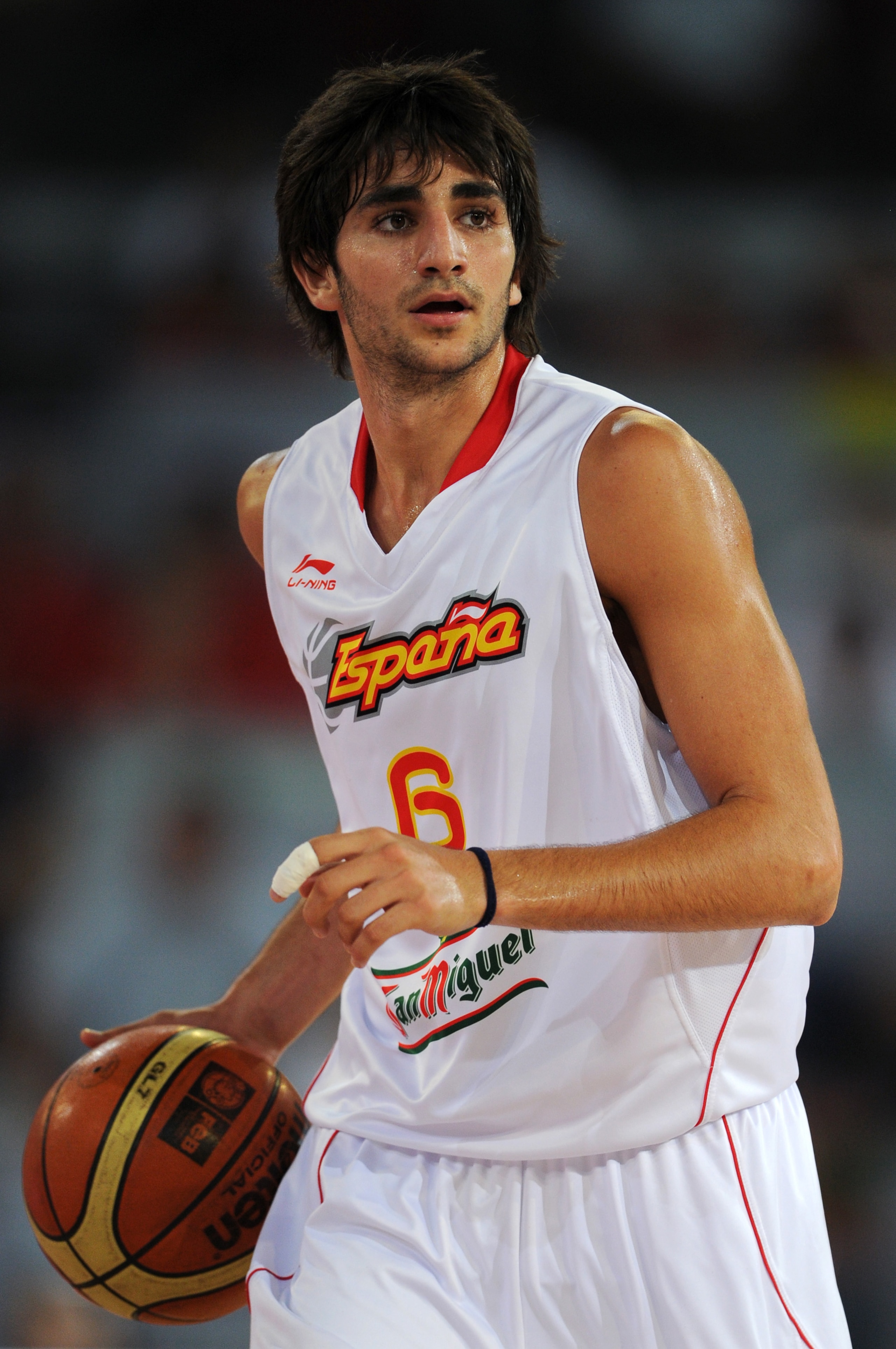 MADRID, SPAIN - AUGUST 22: Ricky Rubio of Spain watches on during a friendly basketball game between Spain and the USA at La Caja Magica on August 22, 2010 in Madrid, Spain. (Photo by Jasper Juinen/Getty Images) MADRID, SPAIN - AUGUST 22: Ricky Rubio of Spain watches on during a friendly basketball game between Spain and the USA at La Caja Magica on August 22, 2010 in Madrid, Spain. (Photo by Jasper Juinen/Getty Images)