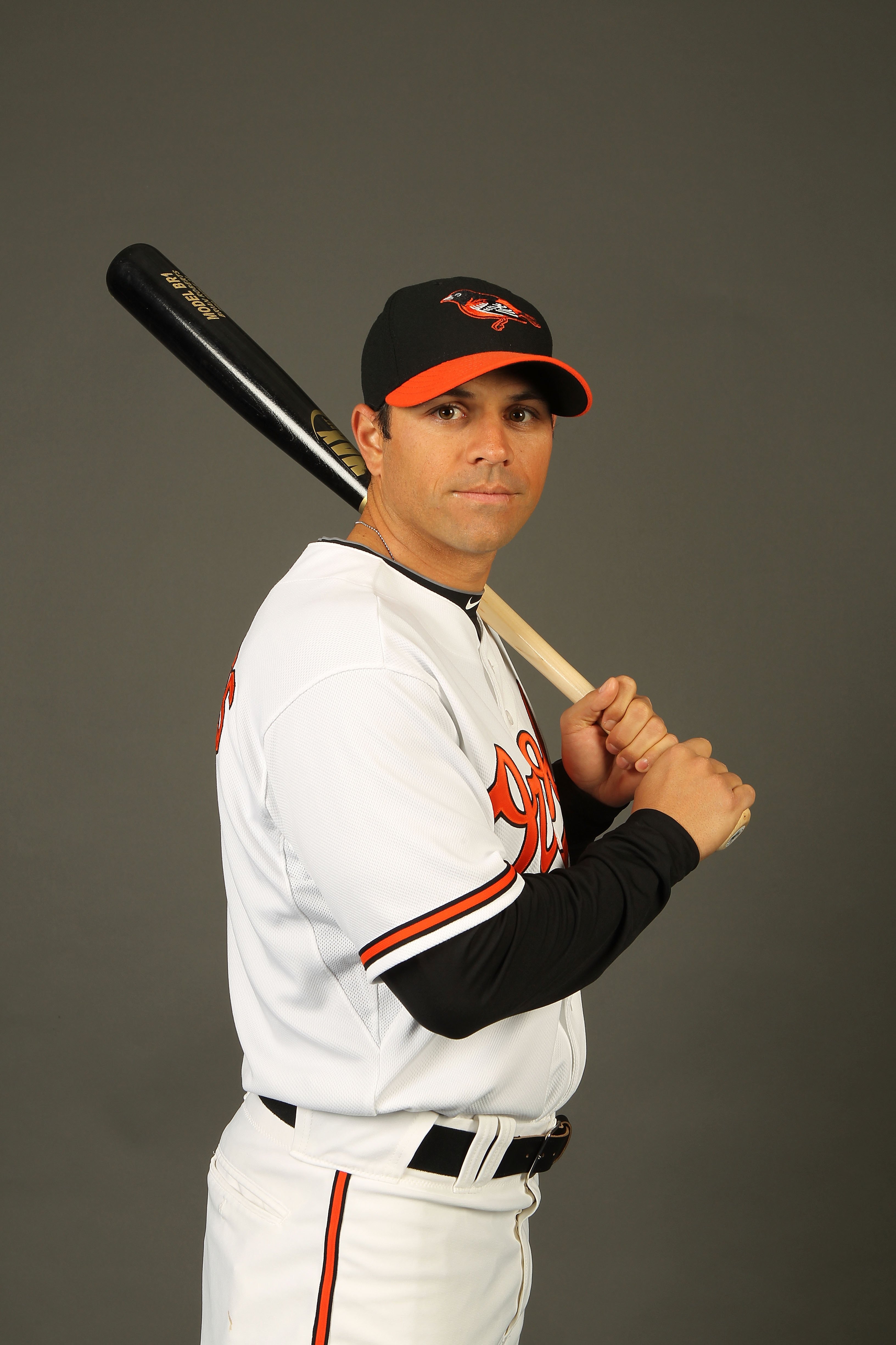SARASOTA, FL - FEBRUARY 27:  Brian Roberts #1 of the Baltimore Orioles poses for a photo during Spring Training Media Photo Day at Ed Smith Stadium  on February 27, 2010 in Sarasota, Florida.  (Photo by Nick Laham/Getty Images)