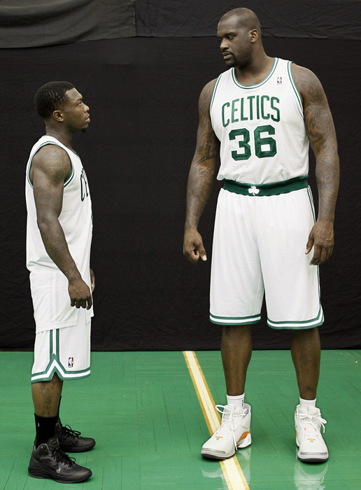 NBA 24/7 - Nate Robinson, Shaquille O'Neal and Rajon Rondo ☘️ Celtics media  day - September 27, 2010