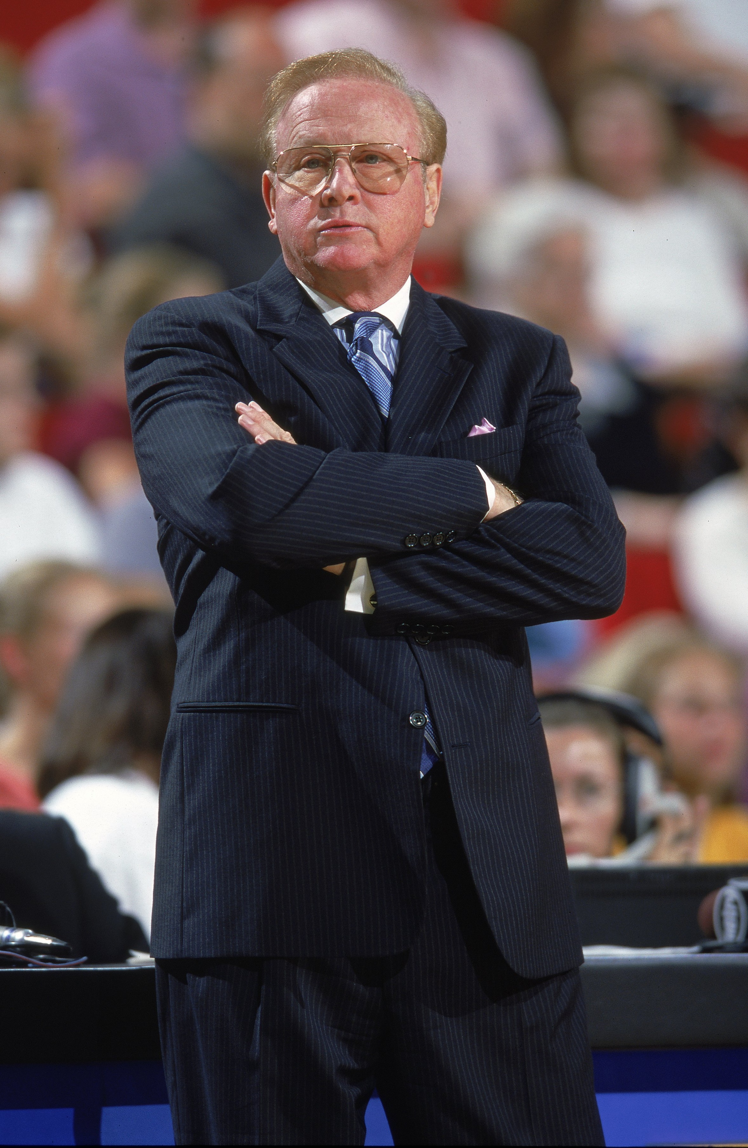 19 Jul 2000:  Head Coach Richie Adubato of the New York Liberty is looking on during the game against the Seattle Storm at the Key Arena in Seattle, Washington. The Liberty defeated the Storm 78-55.  NOTE TO USER: It is expressly understood that the only