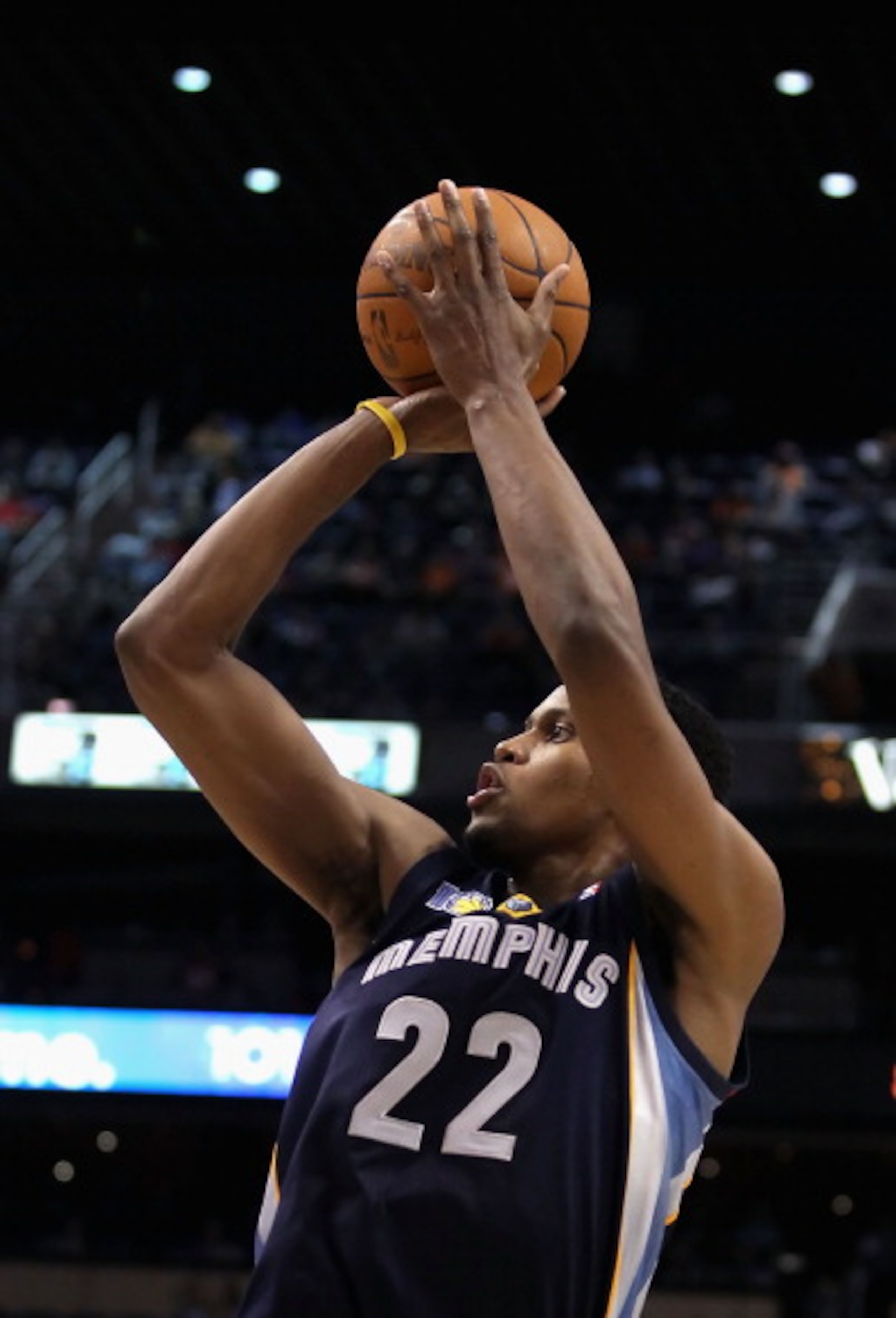 PHOENIX - DECEMBER 08:  Rudy Gay #22 of the Memphis Grizzlies puts up a shot against the Phoenix Suns during the NBA game at US Airways Center on December 8, 2010 in Phoenix, Arizona. The Grizzlies defeated the Suns 104-98 in overtime.  NOTE TO USER: User