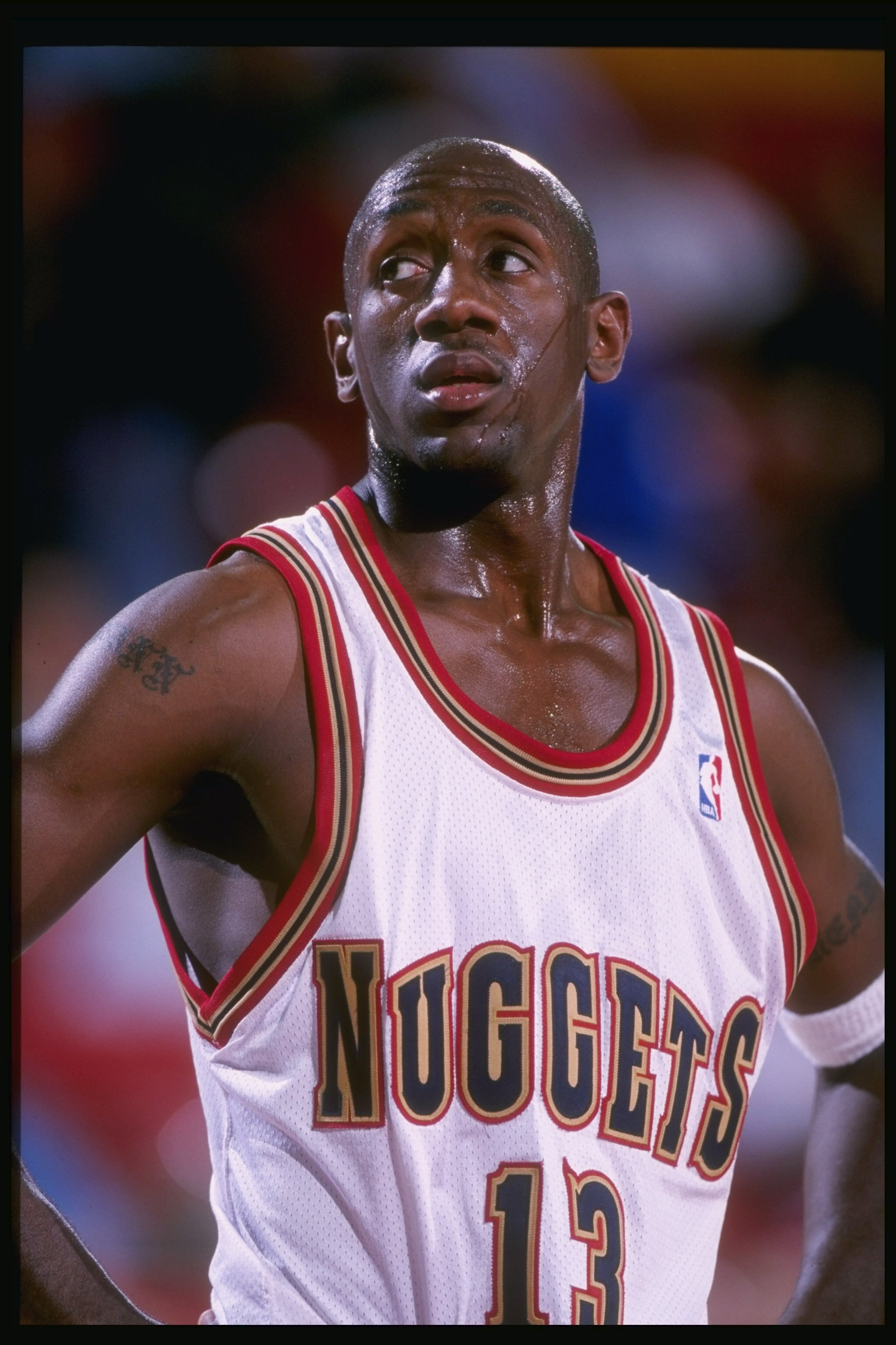 18 Nov 1997:  Guard Bobby Jackson of the Denver Nuggets looks on during a game against the Vancouver Grizzlies at the McNichols Sports Arena in Denver, Colorado.  The Grizzlies won the game 100-87.   Mandatory Credit: Brian Bahr/Allsport