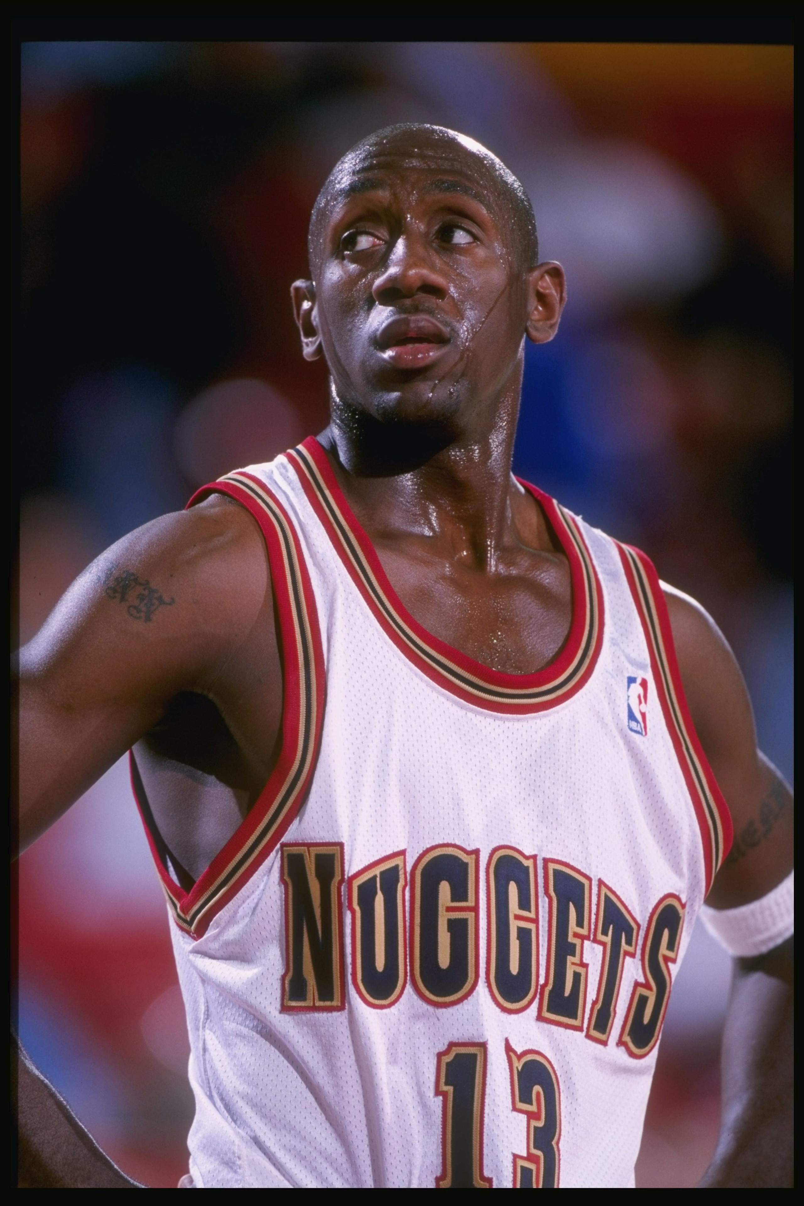 18 Nov 1997:  Guard Bobby Jackson of the Denver Nuggets looks on during a game against the Vancouver Grizzlies at the McNichols Sports Arena in Denver, Colorado.  The Grizzlies won the game 100-87.   Mandatory Credit: Brian Bahr/Allsport