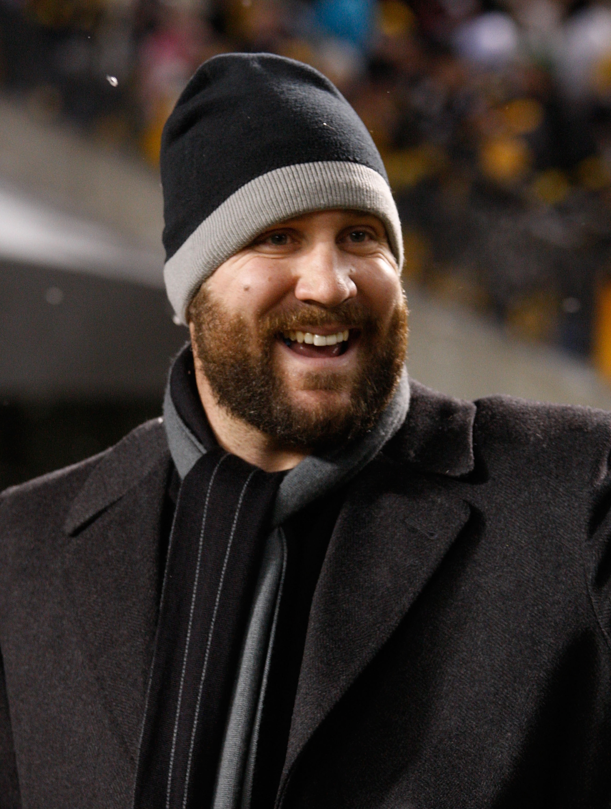 PITTSBURGH - JANUARY 28:  Ben Roethlisberger #7 of the Pittsburgh Steelers walks to the stage during the Super Bowl XLV Pep Rally on January 28, 2011 at Heinz Field in Pittsburgh, Pennsylvania.  (Photo by Jared Wickerham/Getty Images)