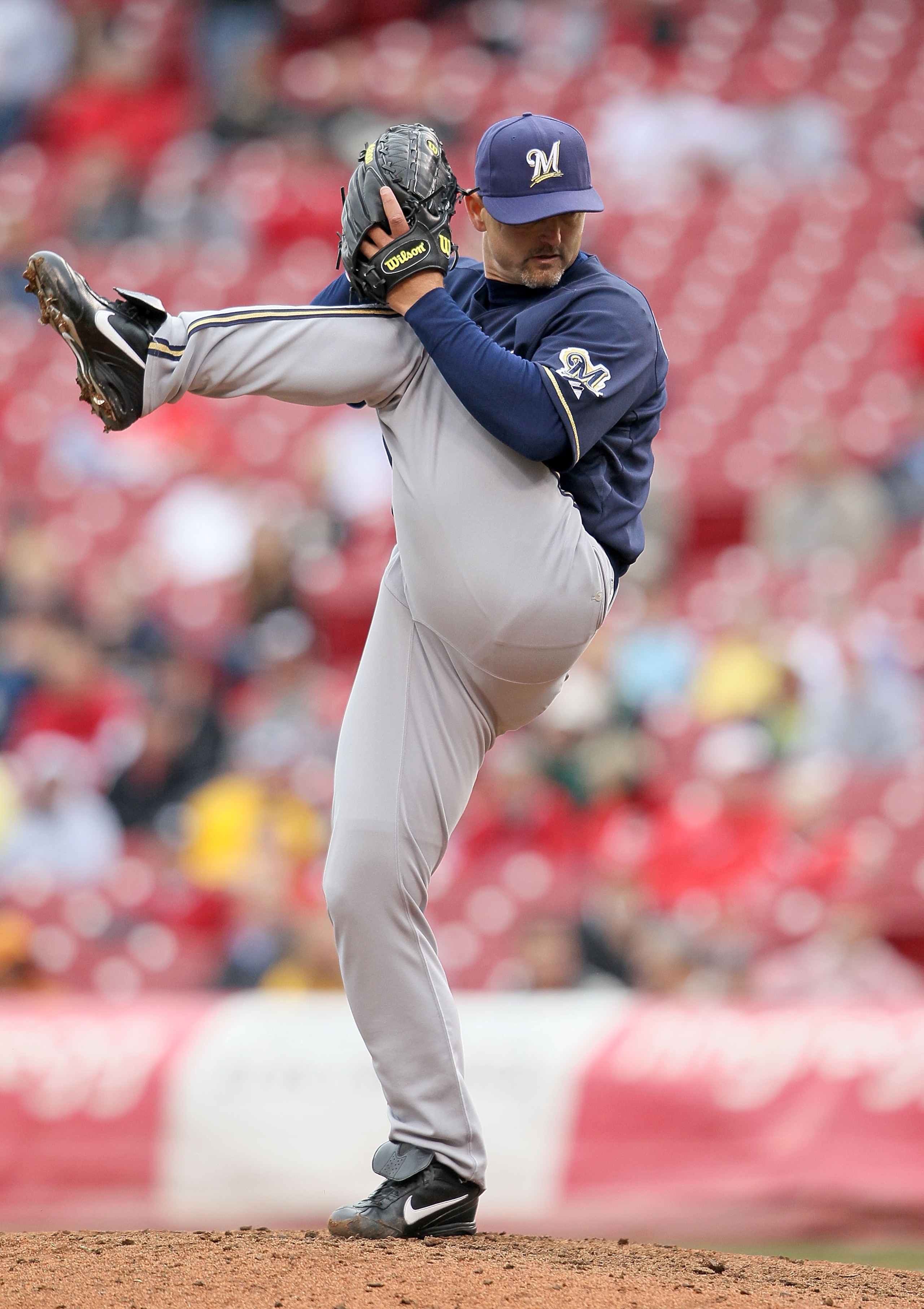 CINCINNATI - MAY 18: Trevor Hoffman #51 of the Milwaukee Brewers throws a pitch in the 9th inning during the game against the Cincinnati Reds at Great American Ball Park on May 18, 2010 in Cincinnati, Ohio. The Reds won 5-4. (Photo by Andy Lyons/Getty I CINCINNATI - MAY 18: Trevor Hoffman #51 of the Milwaukee Brewers throws a pitch in the 9th inning during the game against the Cincinnati Reds at Great American Ball Park on May 18, 2010 in Cincinnati, Ohio. The Reds won 5-4. (Photo by Andy Lyons/Getty I