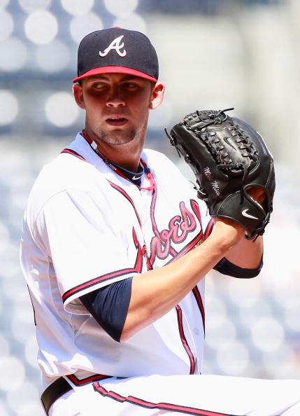 ATLANTA - SEPTEMBER 15:  Starting pitcher Mike Minor #56 of the Atlanta Braves pitches against the Washington Nationals at Turner Field on September 15, 2010 in Atlanta, Georgia.  (Photo by Kevin C. Cox/Getty Images)