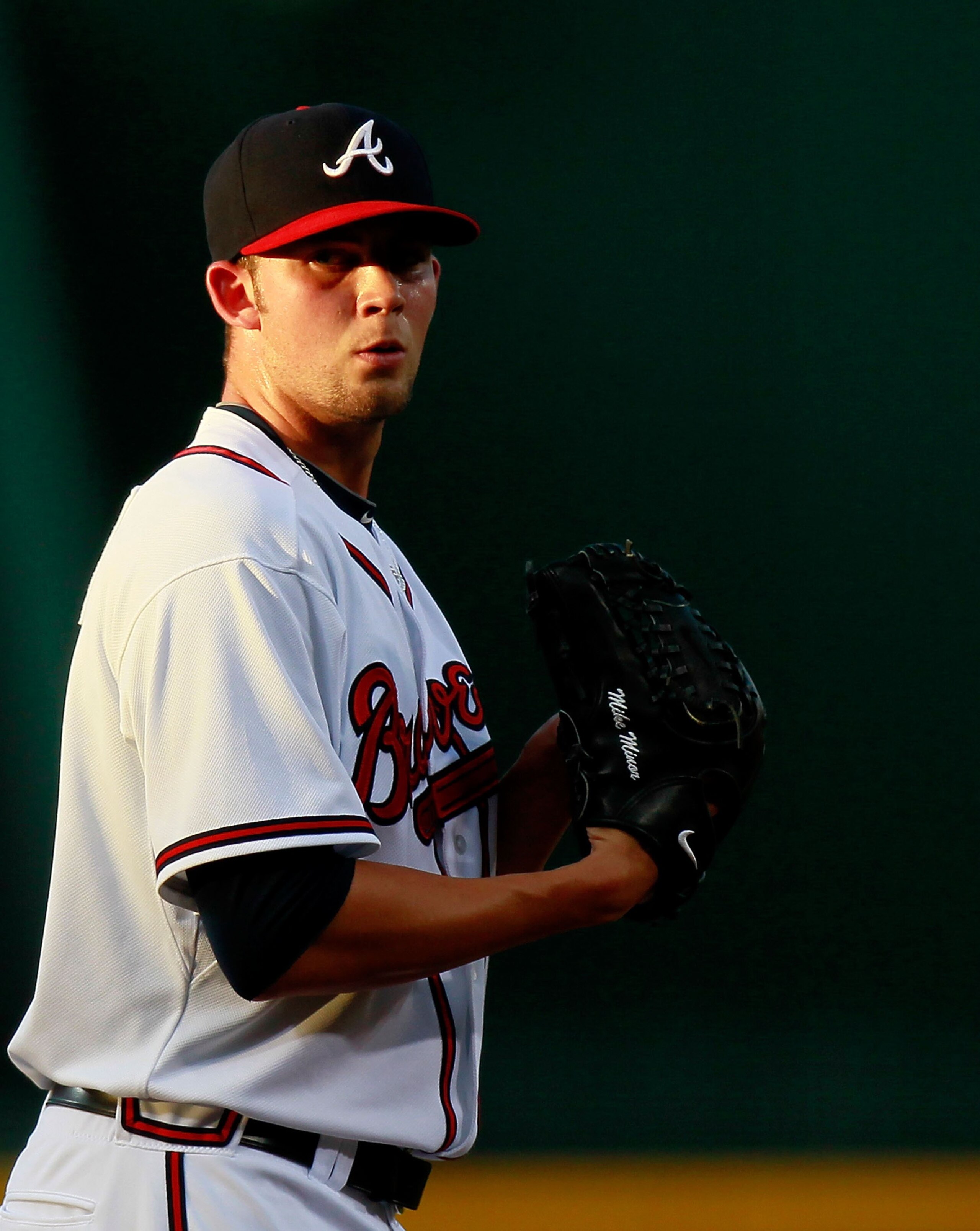 ATLANTA - AUGUST 31:  Starting pitcher Mike Minor #56 of the Atlanta Braves against the New York Mets at Turner Field on August 31, 2010 in Atlanta, Georgia.  (Photo by Kevin C. Cox/Getty Images)