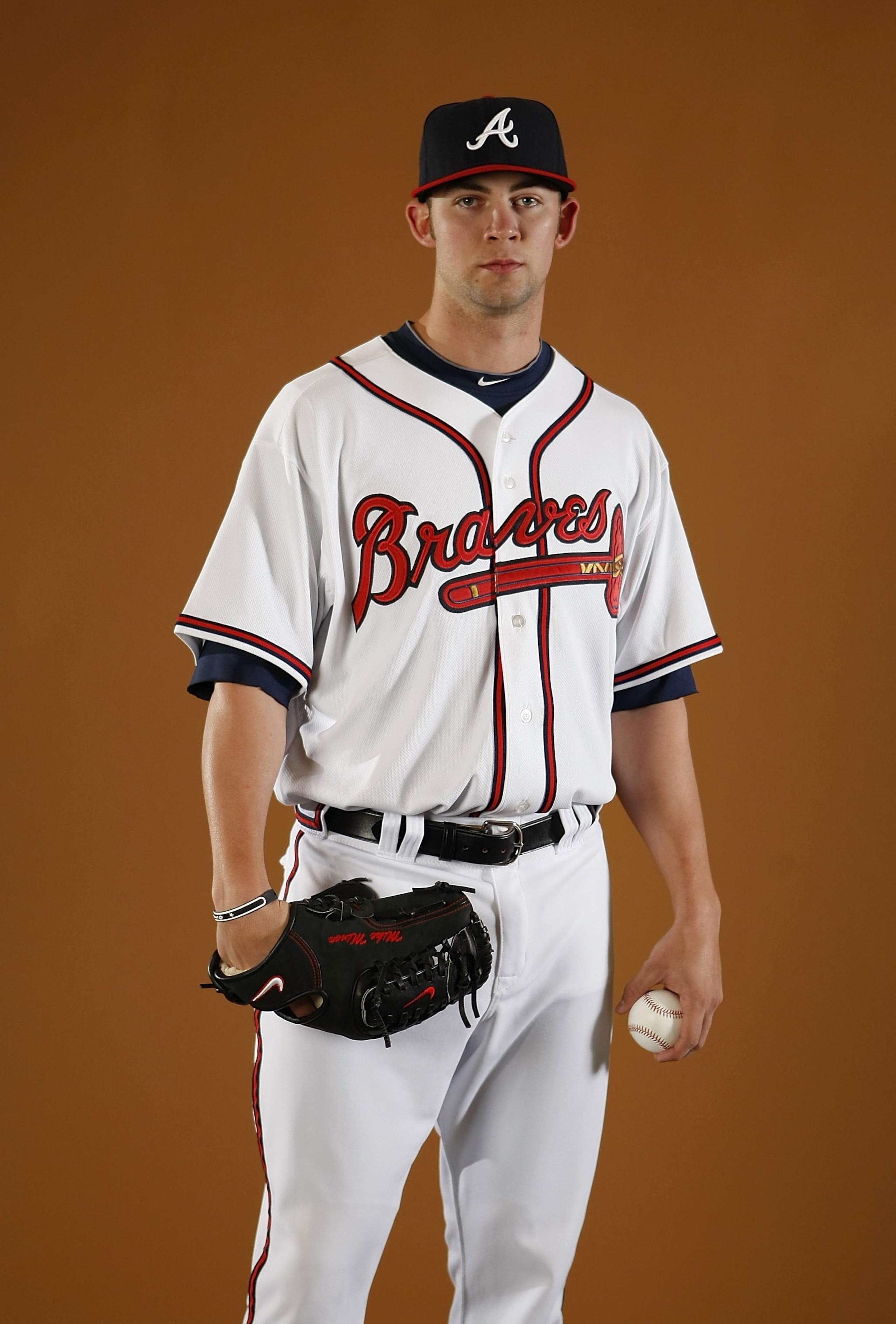 KISSIMMEE, FL - FEBRUARY 26:  Mike Minor #73 of the Atlanta Braves poses during photo day at Champions Stadium on February 26, 2010 in Kissimmee, Florida.  (Photo by Gregory Shamus/Getty Images)