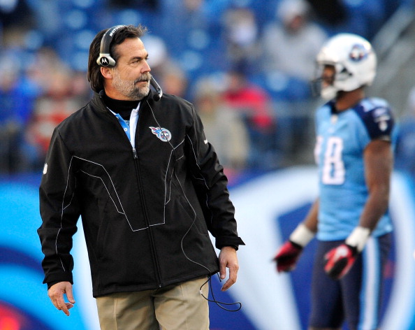 NASHVILLE, TN - DECEMBER 19: Coach Jeff Fisher of the Tennessee Titans calls instructions to his team against the Houston Texans at LP Field on December 19, 2010 in Nashville, Tennessee. The Titans defeated the Texans, 31-17. (Photo by Grant Halverson/G