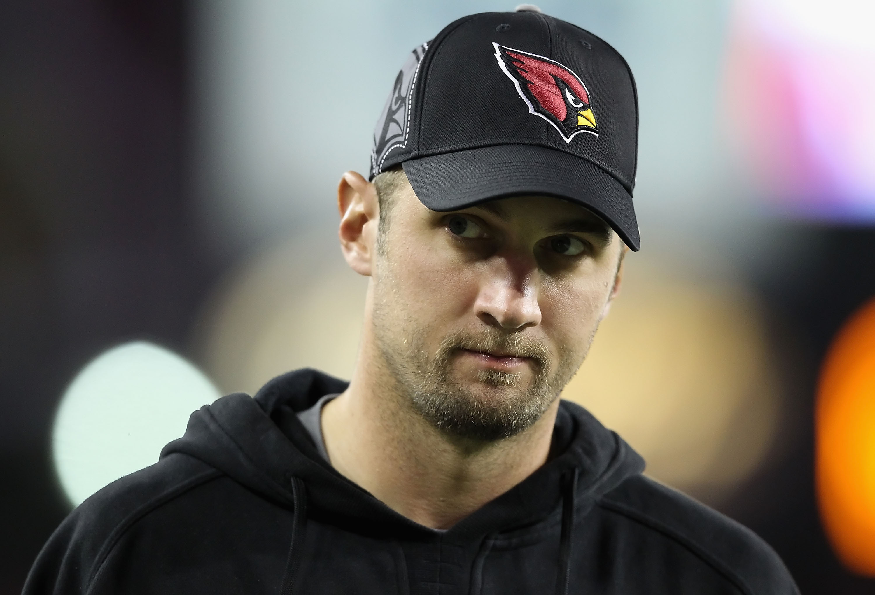 GLENDALE, AZ - DECEMBER 12: Quarterback Derek Anderson #3 of the Arizona Cardinals watches from the sidelines during the NFL game against the Denver Broncos at the University of Phoenix Stadium on December 12, 2010 in Glendale, Arizona. The Cardinals def