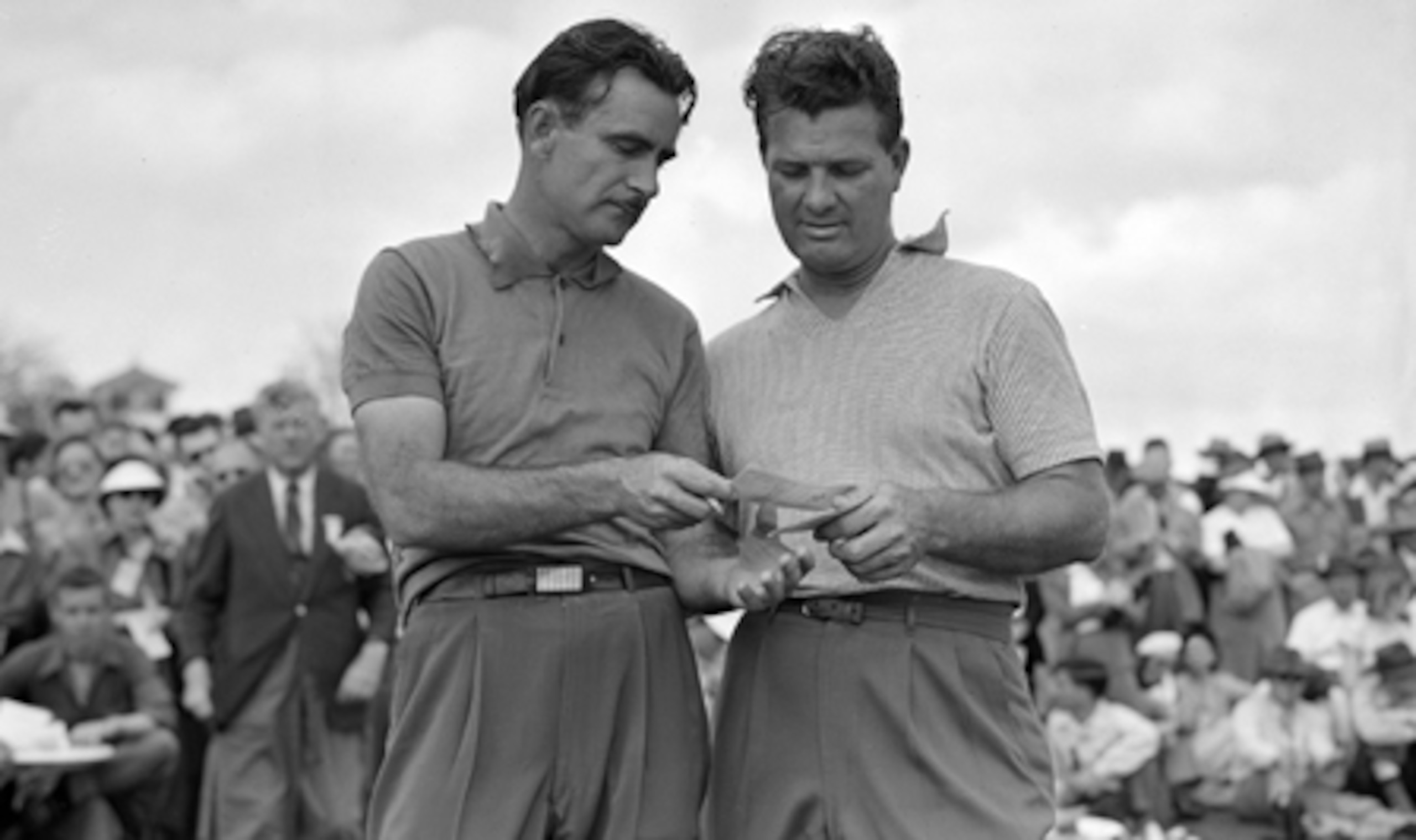 Jimmy Demaret (right) with fellow golfer Lloyd Mangrum Jimmy Demaret (right) with fellow golfer Lloyd Mangrum