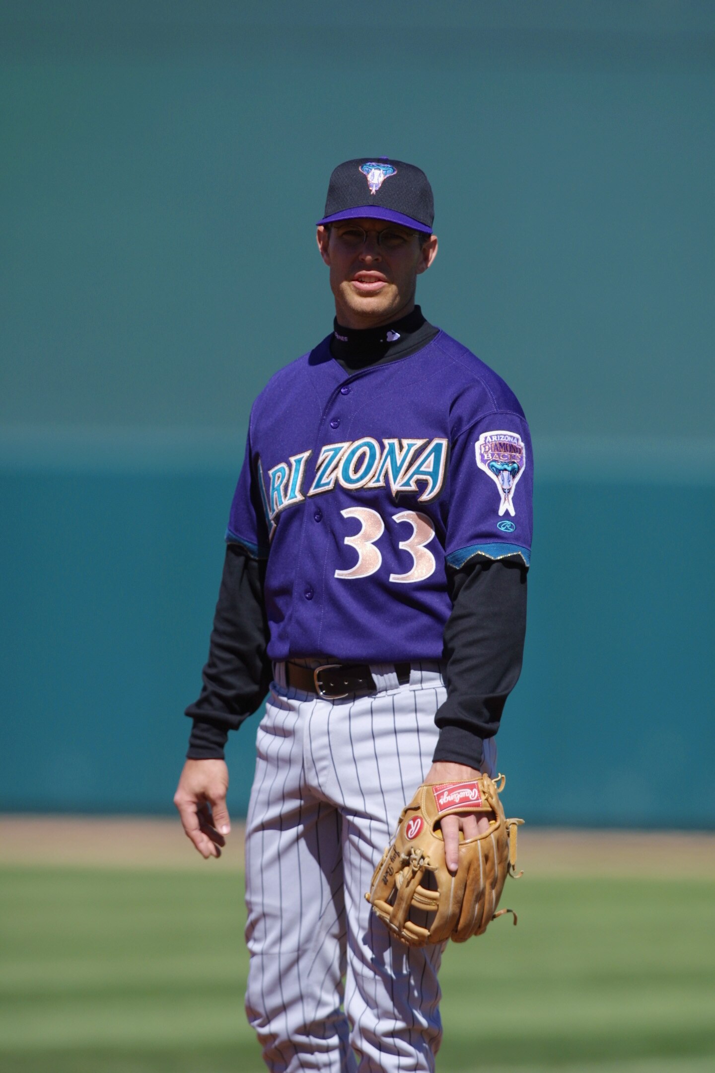 03 Mar 2002 : Jay Bell of the Arizona Diamondbacks during the Spring Training Game against the Chicago White Sox at Tucson Electric Field in Tucson, Arizona. The White Sox won 7-5. DIGITAL IMAGE. Mandatory Credit: Todd Warshaw/Getty Images
