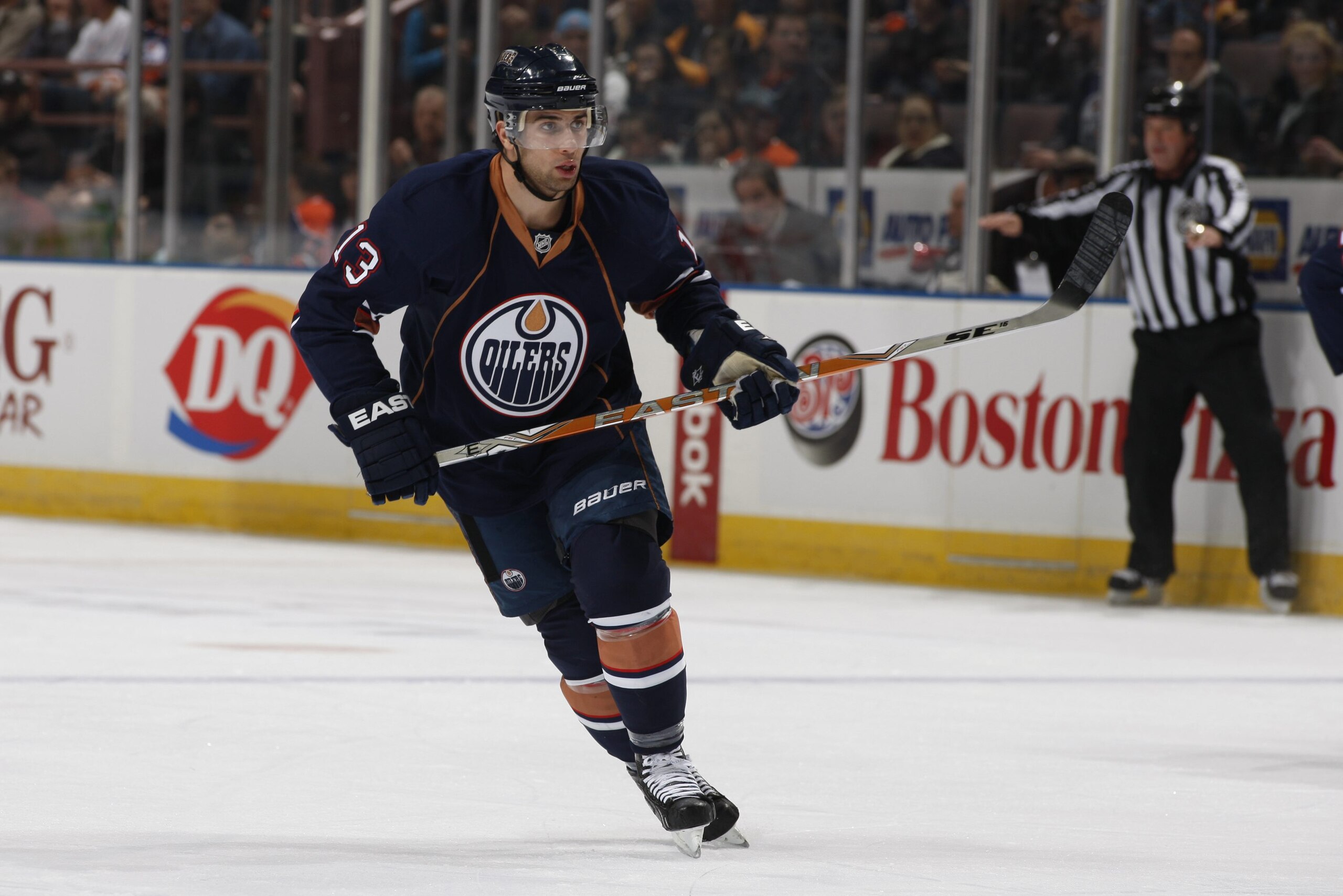 EDMONTON, CANADA - JANUARY 18: Andrew Cogliano #13 of the Edmonton Oilers skates against the Minnesota Wild on January 18, 2011 at Rexall Place in Edmonton, Alberta, Canada. (Photo by Dale MacMillan/Getty Images)