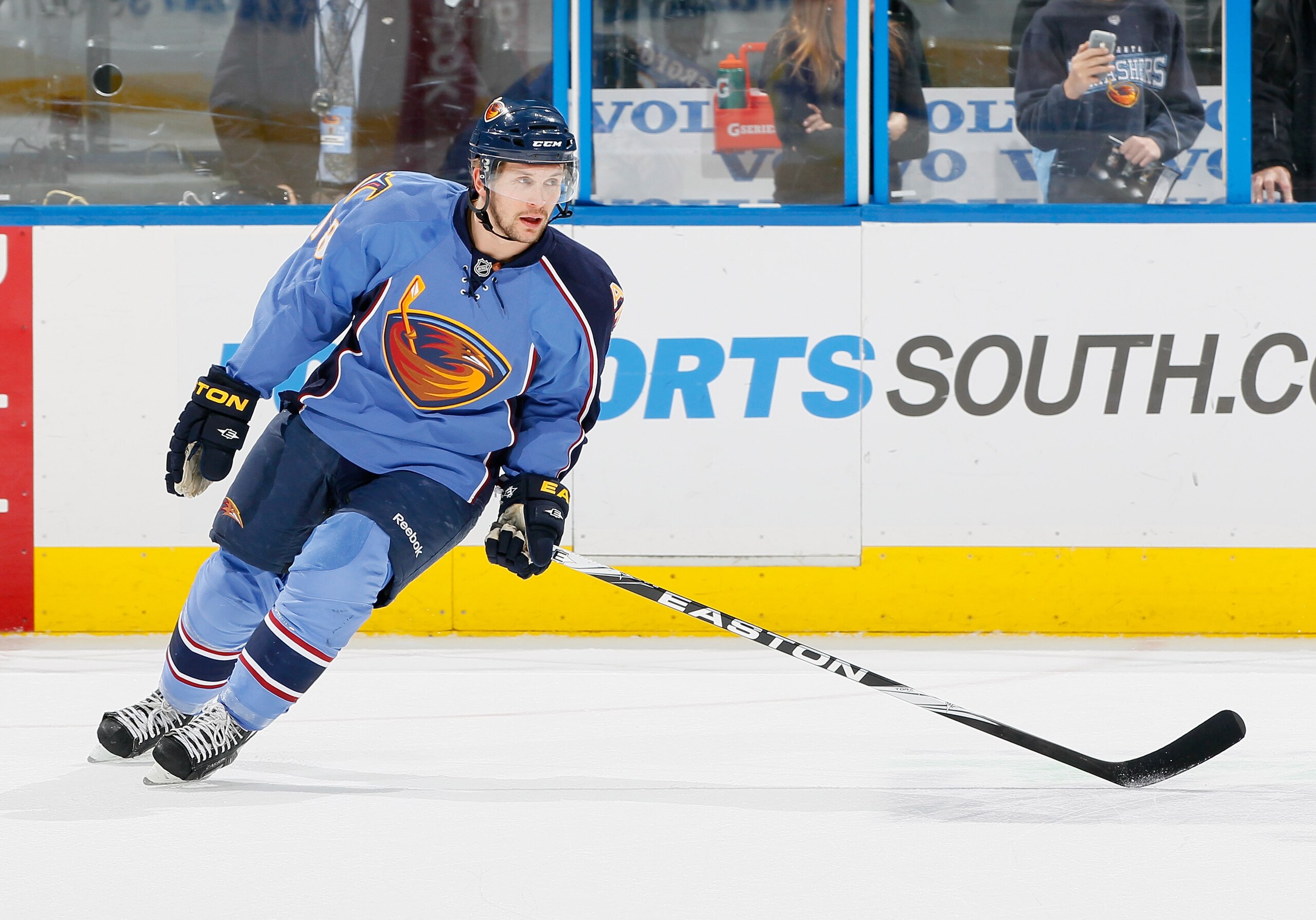 ATLANTA, GA - DECEMBER 16:  Niclas Bergfors #18 of the Atlanta Thrashers against the Carolina Hurricanes at Philips Arena on December 16, 2010 in Atlanta, Georgia.  (Photo by Kevin C. Cox/Getty Images)