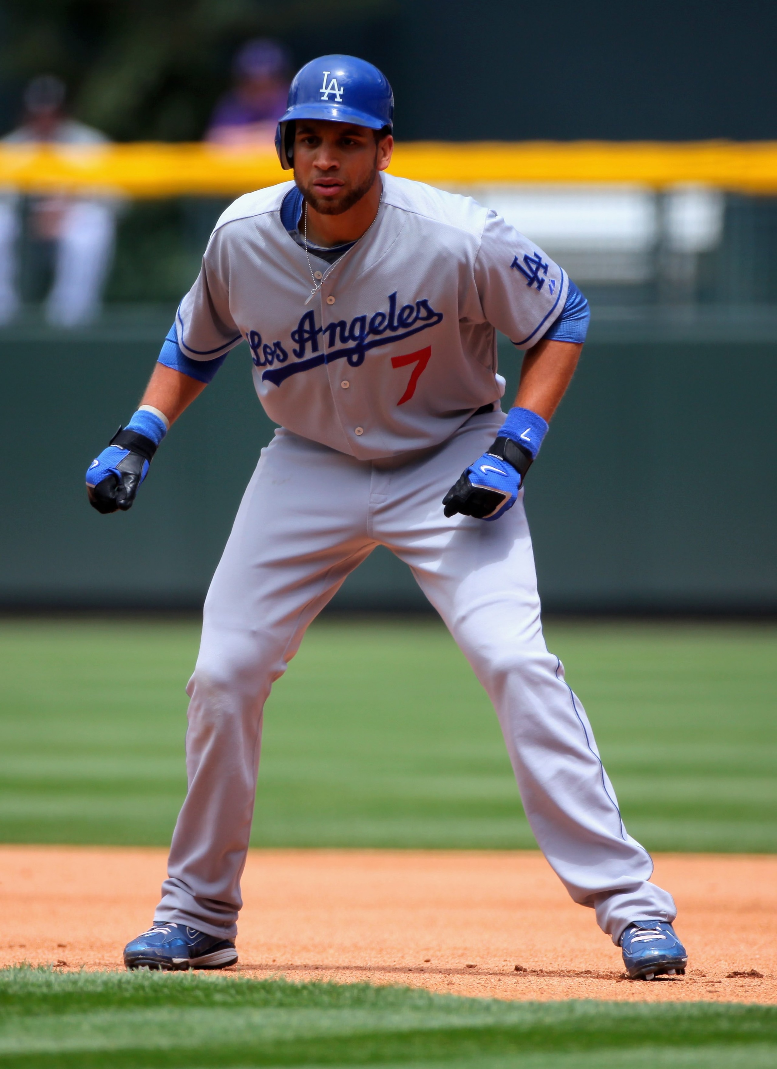 DENVER - APRIL 26: First baseman James Loney #7 of the Los Angeles Dodgers runs the bases against the Colorado Rockies at Coors Field on April 26, 2009 in Denver, Colorado. Marquis earned the win as the Rockies defeated the Dodgers 10-4. (Photo by Doug DENVER - APRIL 26: First baseman James Loney #7 of the Los Angeles Dodgers runs the bases against the Colorado Rockies at Coors Field on April 26, 2009 in Denver, Colorado. Marquis earned the win as the Rockies defeated the Dodgers 10-4. (Photo by Doug