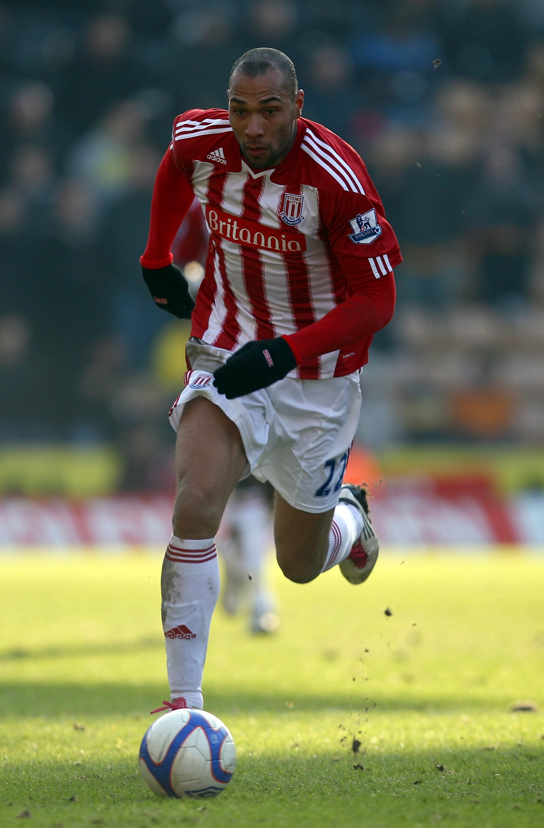 WOLVERHAMPTON, ENGLAND - JANUARY 30:  John Carew of Stoke in action during the FA Cup Sponsored by E.ON 4th Round match between Wolverhampton Wanderers and Stoke City at Molineux on January 30, 2011 in Wolverhampton, England.  (Photo by Richard Heathcote/