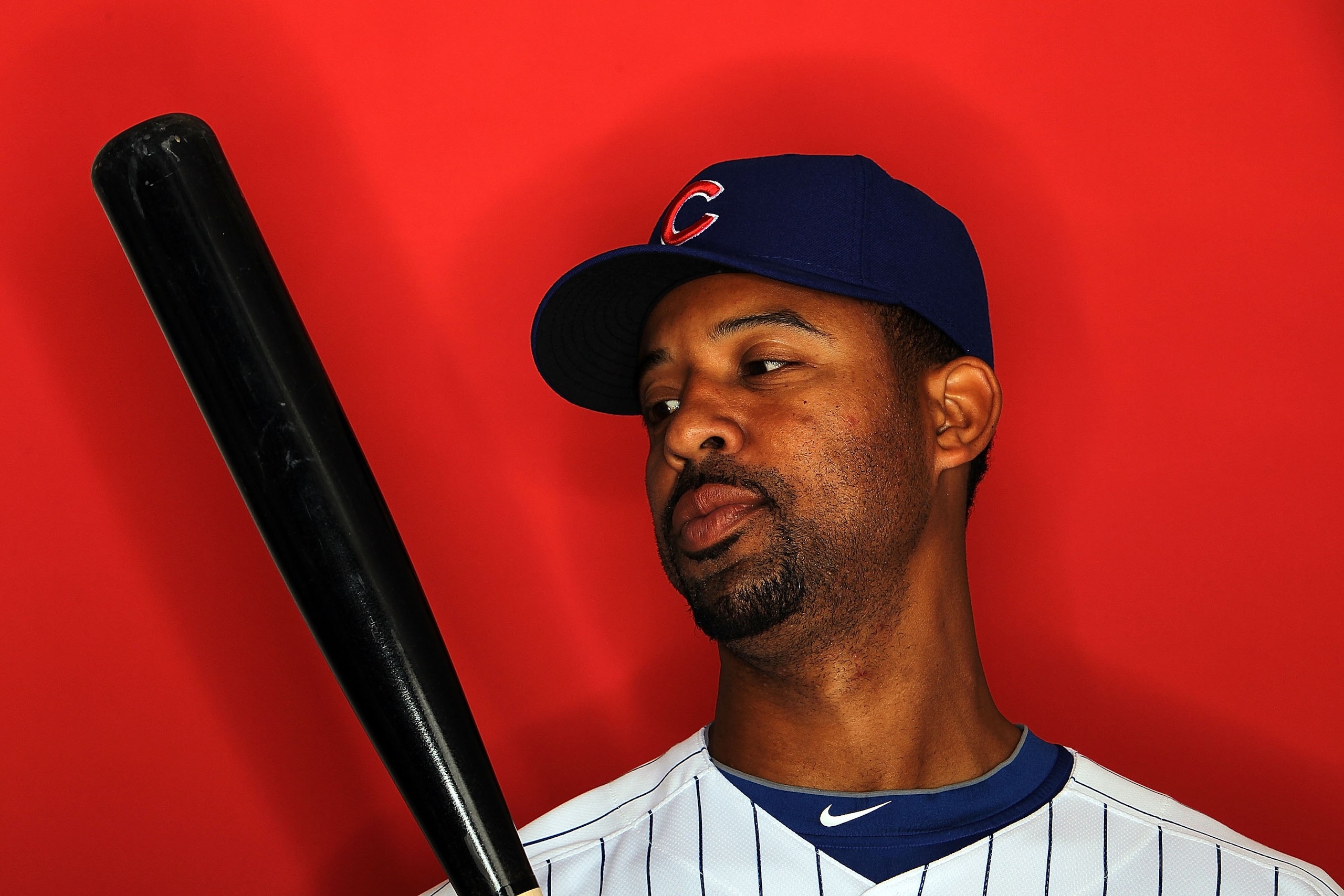 MESA, AZ - MARCH 01:  Derrek Lee of the Chicago Cubs poses for a photo during Spring Training Media Photo Day at Fitch Park on March 1, 2010 in Mesa, Arizona.  (Photo by Ronald Martinez/Getty Images)