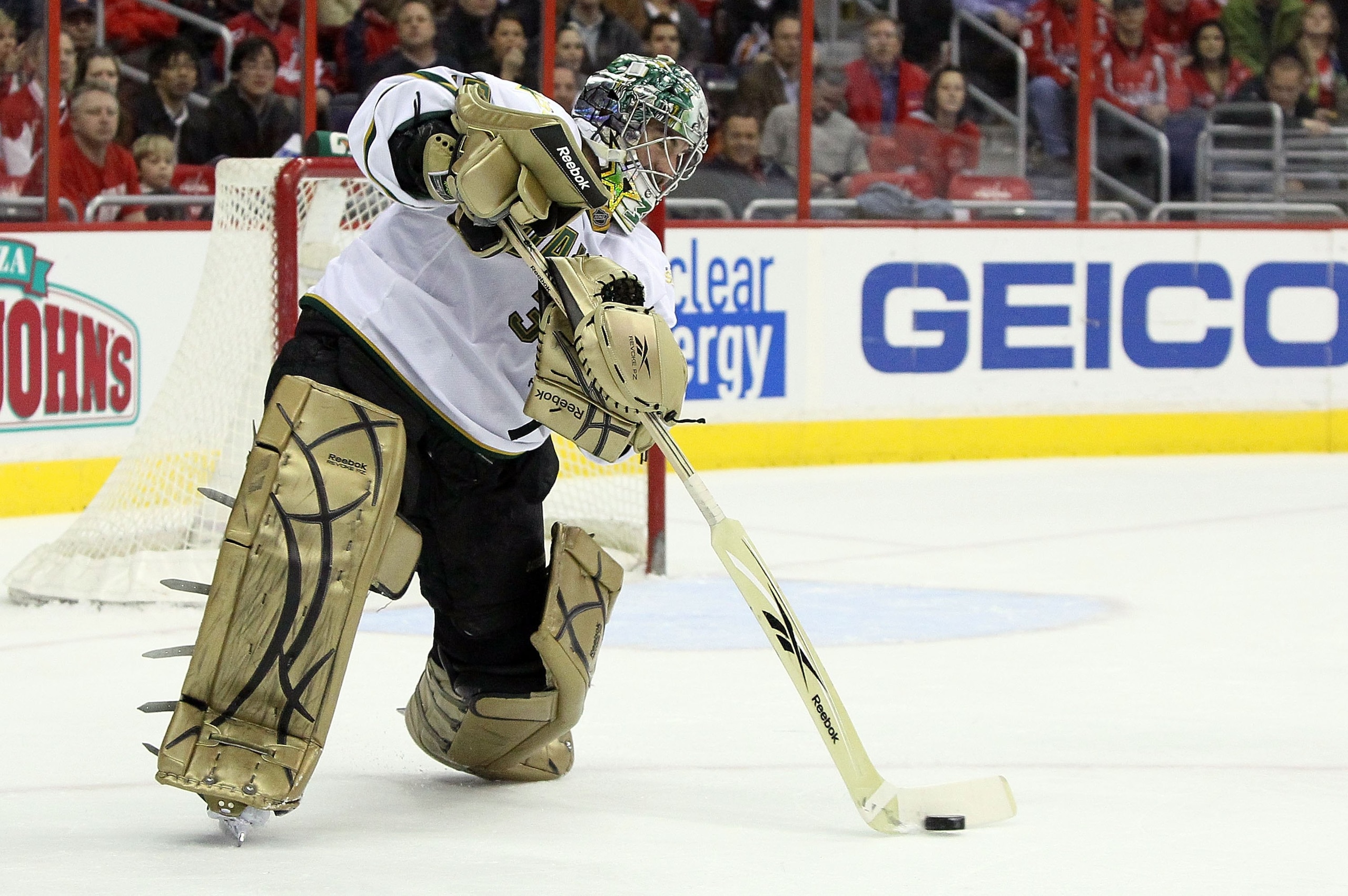 WASHINGTON DC, DC - MARCH 08: Marty Turco #35 of the Dallas Stars skates against the Washington Capitals on March 8, 2010 at the Verizon Center in Washington, DC. The Stars defeated the Caps 4-3 after a shootout. (Photo by Jim McIsaac/Getty Images) WASHINGTON DC, DC - MARCH 08: Marty Turco #35 of the Dallas Stars skates against the Washington Capitals on March 8, 2010 at the Verizon Center in Washington, DC. The Stars defeated the Caps 4-3 after a shootout. (Photo by Jim McIsaac/Getty Images)