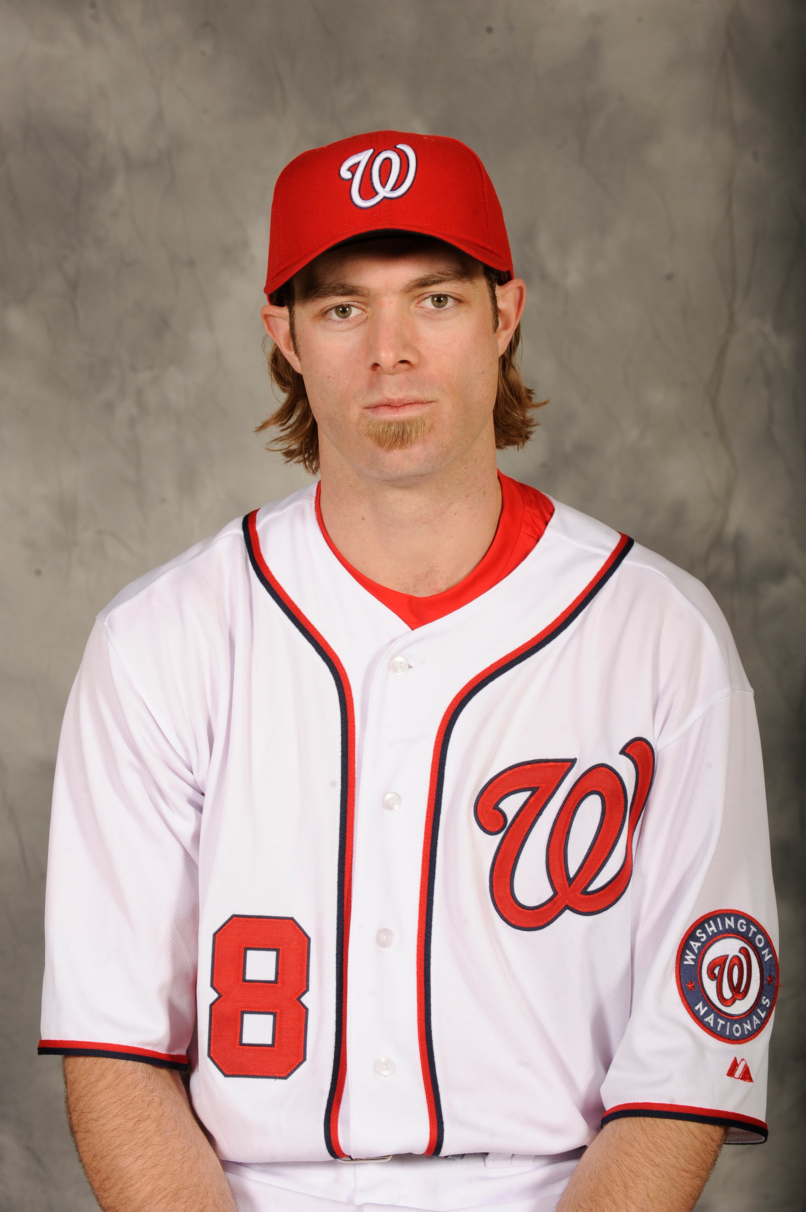 WASHINGTON, DC - DECEMBER 15:  Jayson Werth #28 of the Washington Nationals poses for a portrait before being introduced to the media on December 15, 2010 at Nationals Park in Washington, DC.  (Photo by Mitchell Layton/Getty Images)