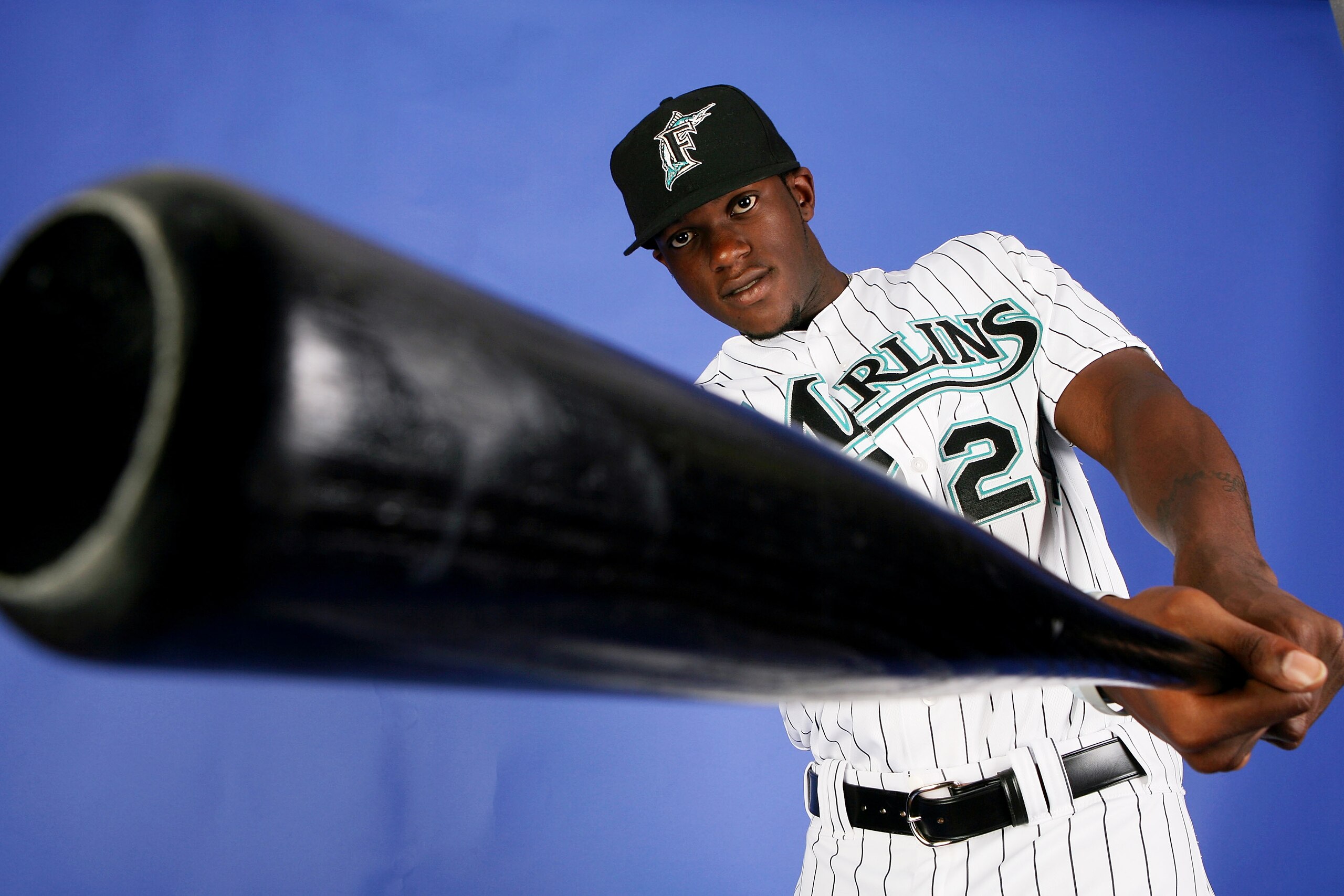 JUPITER, FL - FEBRUARY 22: Cameron Maybin #24 of the Florida Marlins poses during photo day at Roger Dean Stadium February 22, 2009 in Jupiter, Florida. (Photo by Doug Benc/Getty Images) JUPITER, FL - FEBRUARY 22: Cameron Maybin #24 of the Florida Marlins poses during photo day at Roger Dean Stadium February 22, 2009 in Jupiter, Florida. (Photo by Doug Benc/Getty Images)