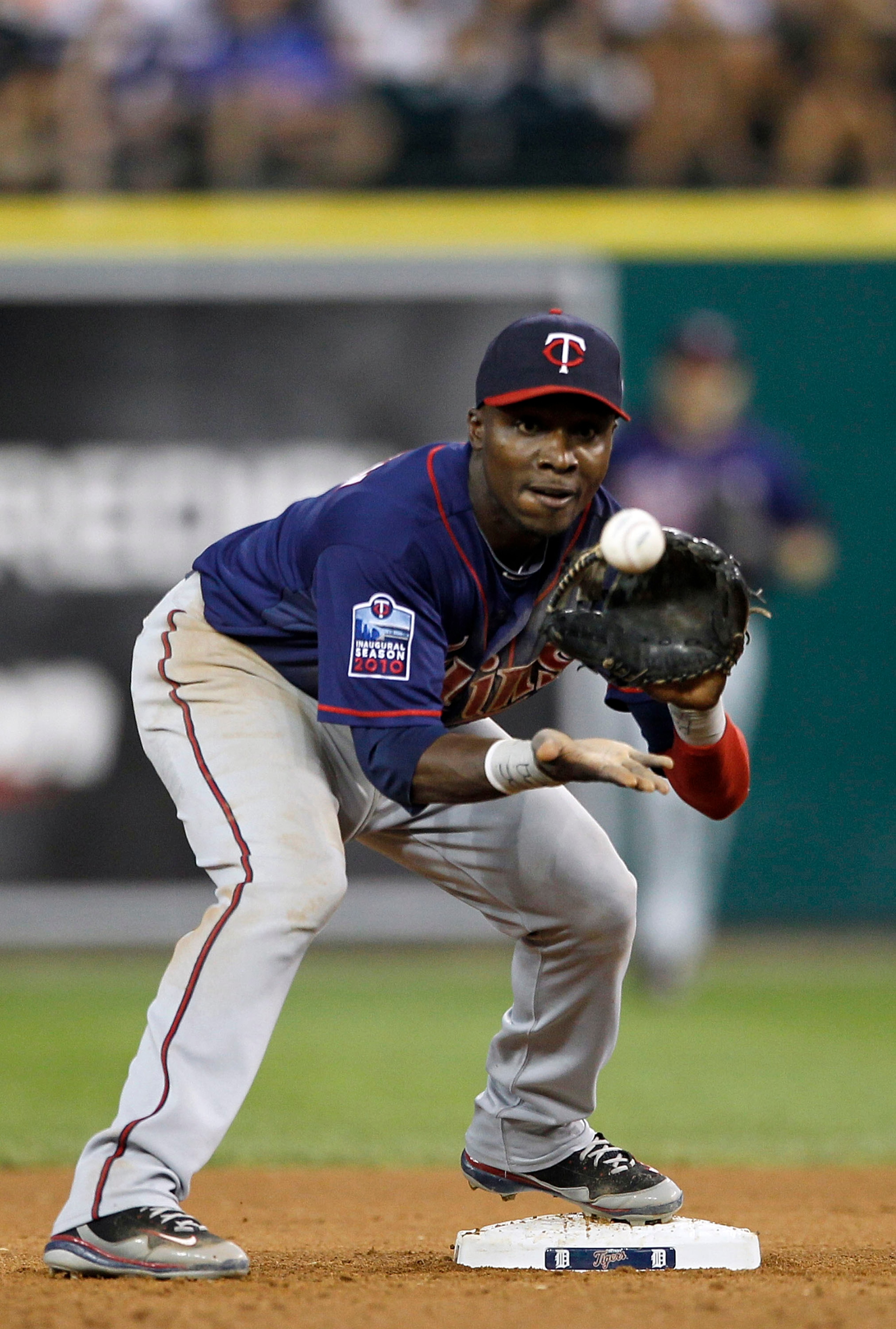 DETROIT - JULY 09: Orlando Hudson #1 of the Minnesota Twins turns the double play during the fifth inning of the game against the Detroit Tigers on July 9, 2010 at Comerica Park in Detroit, Michigan. The Tigers defeated the Twins 7-3. (Photo by Leon Hali DETROIT - JULY 09: Orlando Hudson #1 of the Minnesota Twins turns the double play during the fifth inning of the game against the Detroit Tigers on July 9, 2010 at Comerica Park in Detroit, Michigan. The Tigers defeated the Twins 7-3. (Photo by Leon Hali