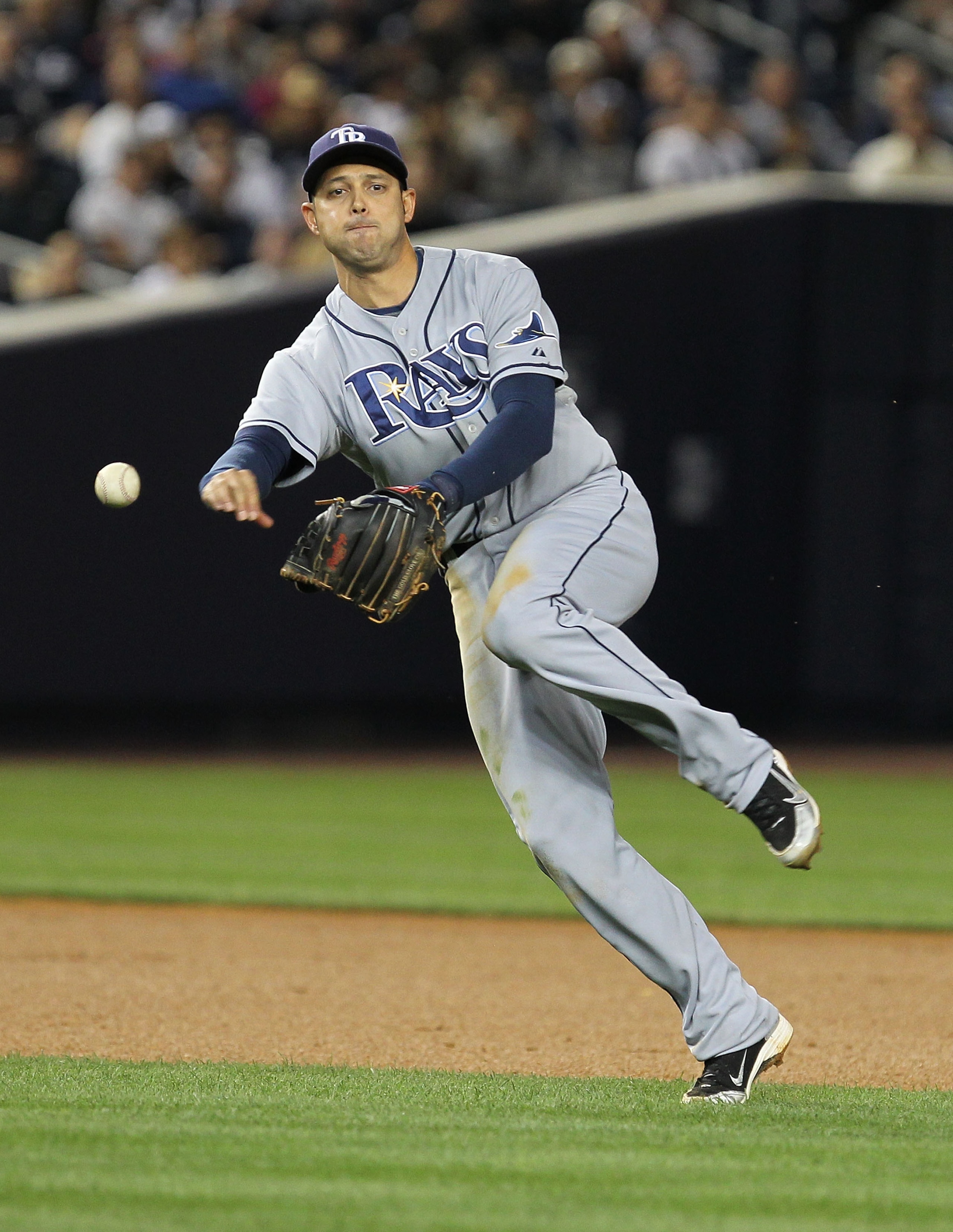 NEW YORK - SEPTEMBER 21: Jason Bartlett #8 of the Tampa Bay Rays in action against the New York Yankees during their game on September 21, 2010 at Yankee Stadium in the Bronx borough of New York City. (Photo by Al Bello/Getty Images) NEW YORK - SEPTEMBER 21: Jason Bartlett #8 of the Tampa Bay Rays in action against the New York Yankees during their game on September 21, 2010 at Yankee Stadium in the Bronx borough of New York City. (Photo by Al Bello/Getty Images)