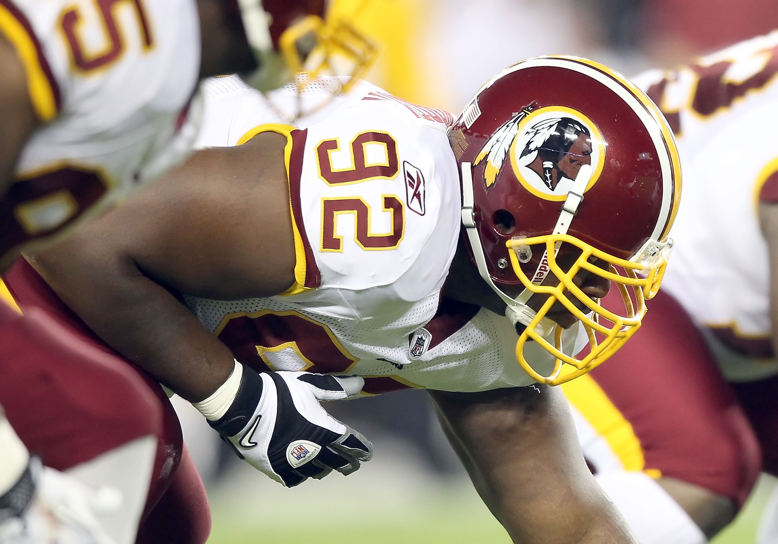 GLENDALE, AZ - SEPTEMBER 02: Defensive tackle Albert Haynesworth #92 of the Washington Redskins in action during preseason NFL game against the Arizona Cardinals at the University of Phoenix Stadium on September 2, 2010 in Glendale, Arizona. The Cardina GLENDALE, AZ - SEPTEMBER 02: Defensive tackle Albert Haynesworth #92 of the Washington Redskins in action during preseason NFL game against the Arizona Cardinals at the University of Phoenix Stadium on September 2, 2010 in Glendale, Arizona. The Cardina