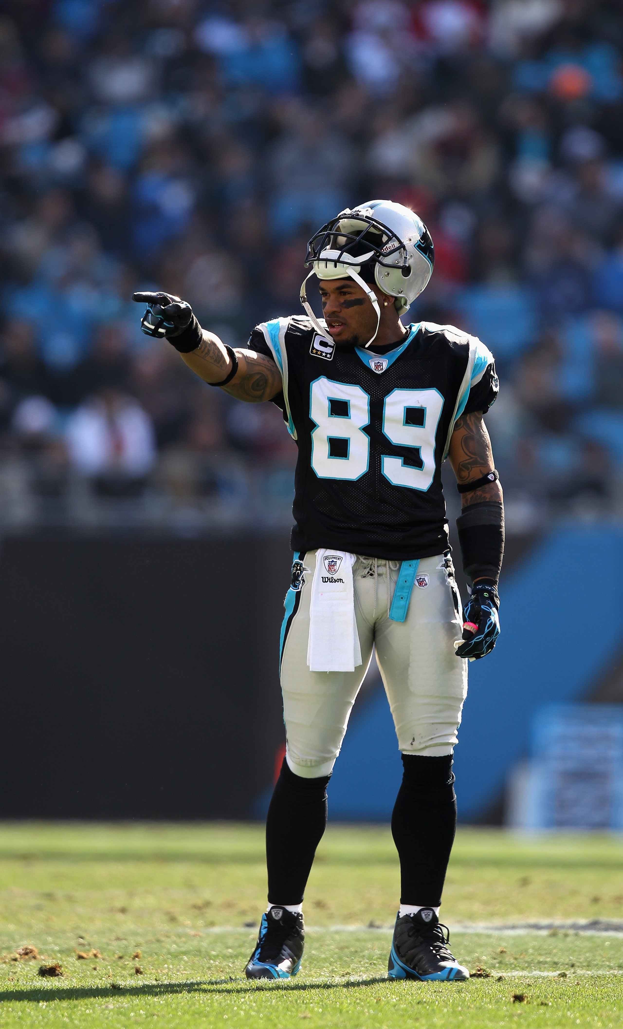 CHARLOTTE, NC - DECEMBER 19: Steve Smith #89 of the Carolina Panthers points to the Arizona Cardinals sideline during their game at Bank of America Stadium on December 19, 2010 in Charlotte, North Carolina. (Photo by Streeter Lecka/Getty Images) CHARLOTTE, NC - DECEMBER 19: Steve Smith #89 of the Carolina Panthers points to the Arizona Cardinals sideline during their game at Bank of America Stadium on December 19, 2010 in Charlotte, North Carolina. (Photo by Streeter Lecka/Getty Images)