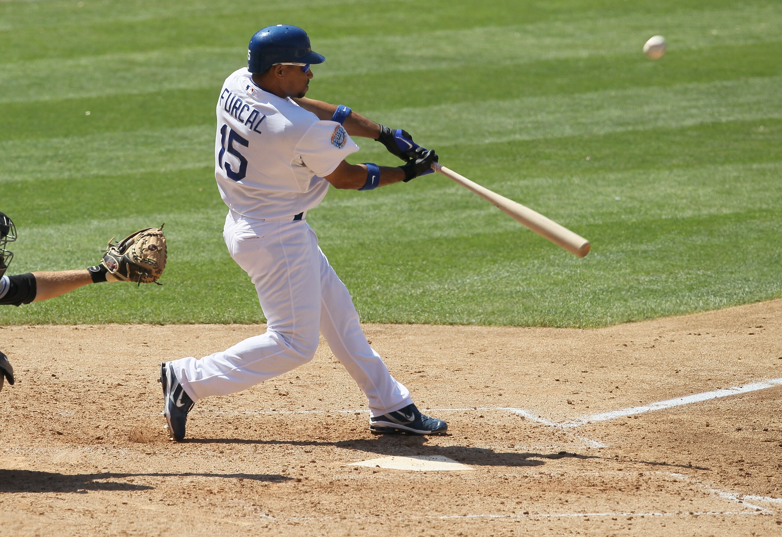 LOS ANGELES, CA - JULY 25:  Rafael Furcal #15 of the Los Angeles Dodgers bats against the New York Mets on July 25, 2010 at Dodger Stadium in Los Angeles, California.   The Dodgers won 1-0.  (Photo by Stephen Dunn/Getty Images)