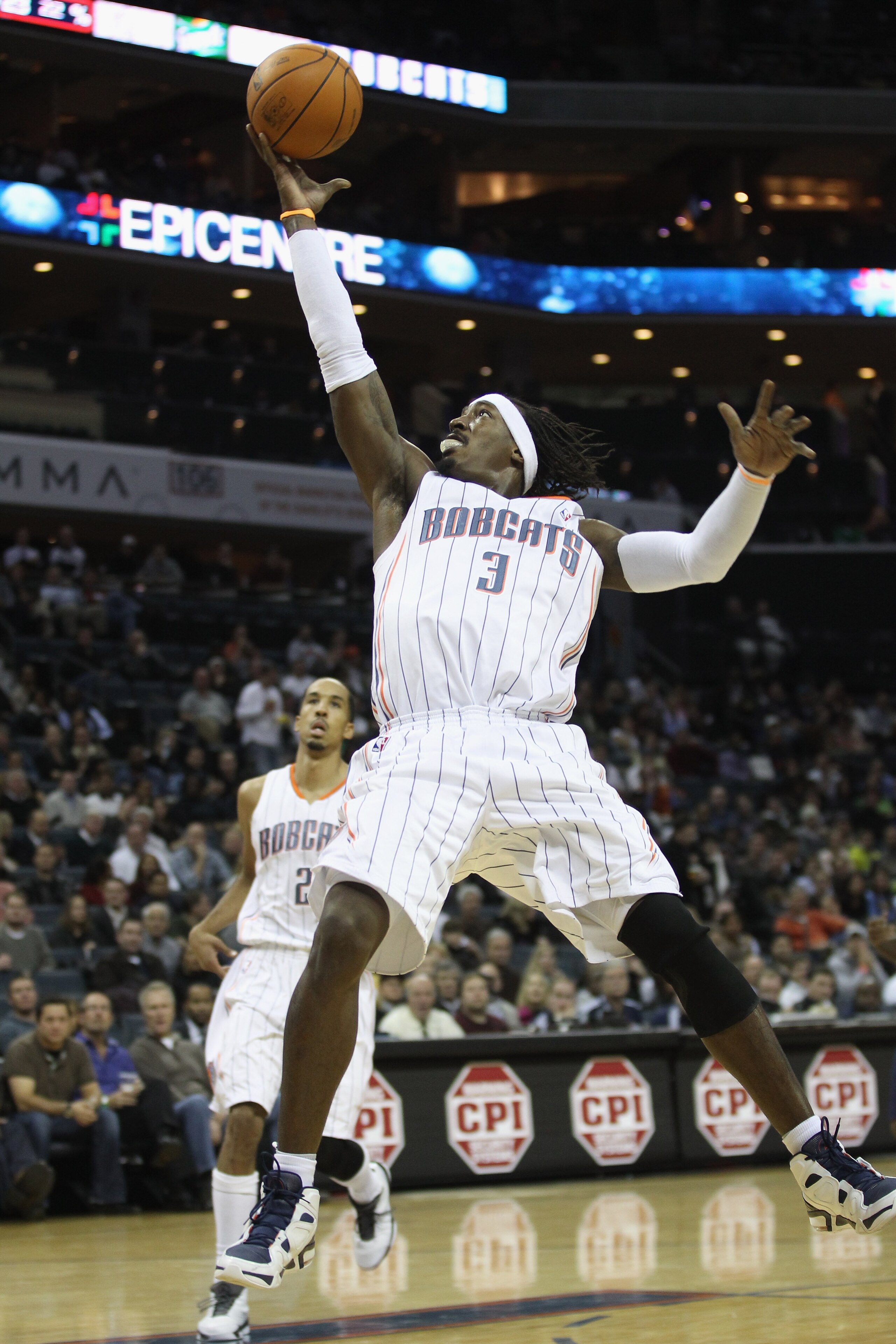 CHARLOTTE, NC - DECEMBER 07:  Gerald Wallace #3 of the Charlotte Bobcats against the Denver Nuggets during their game at Time Warner Cable Arena on December 7, 2010 in Charlotte, North Carolina.  NOTE TO USER: User expressly acknowledges and agrees that, 
