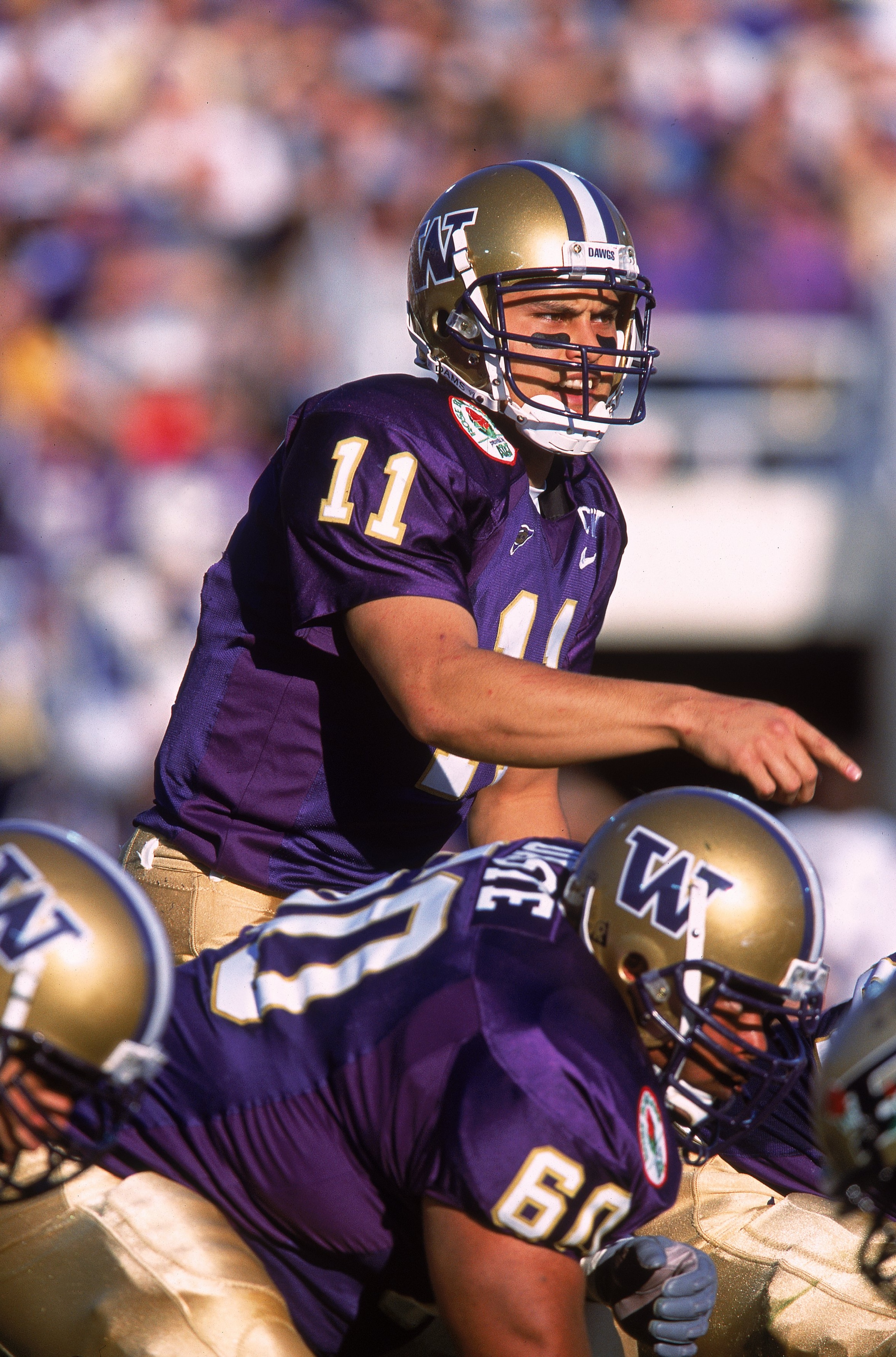 1 Jan 2001:  Quarterback Marques Tuiasosopo #11 of the Washington Huskies passes the ball during the Rose Bowl Game against the Purdue Boilermakers at the Rose Bowl in Pasadena, California. The Huskies defeated the Boilermakers 34-24.Mandatory Credit: Tom