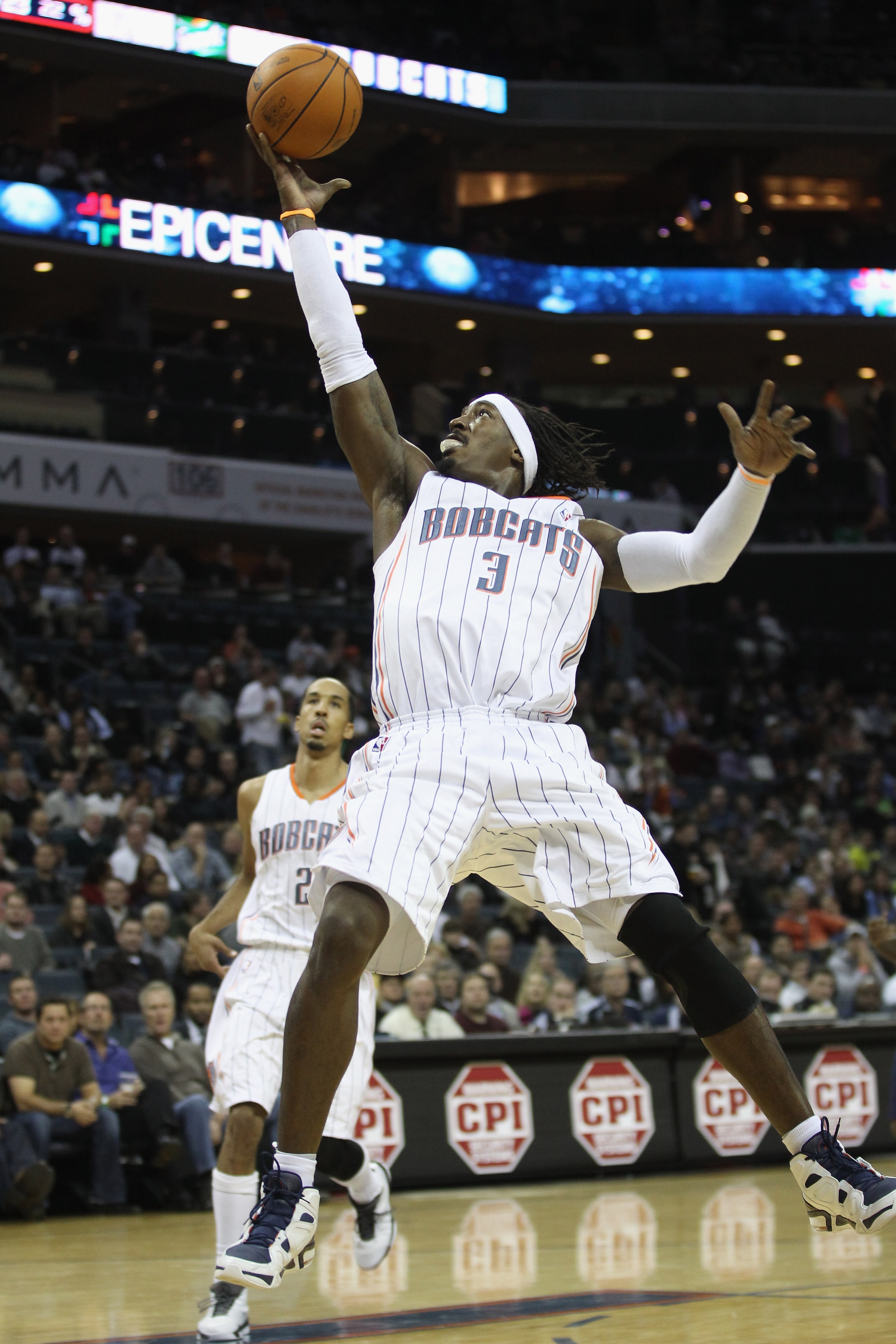 CHARLOTTE, NC - DECEMBER 07:  Gerald Wallace #3 of the Charlotte Bobcats against the Denver Nuggets during their game at Time Warner Cable Arena on December 7, 2010 in Charlotte, North Carolina.  NOTE TO USER: User expressly acknowledges and agrees that,