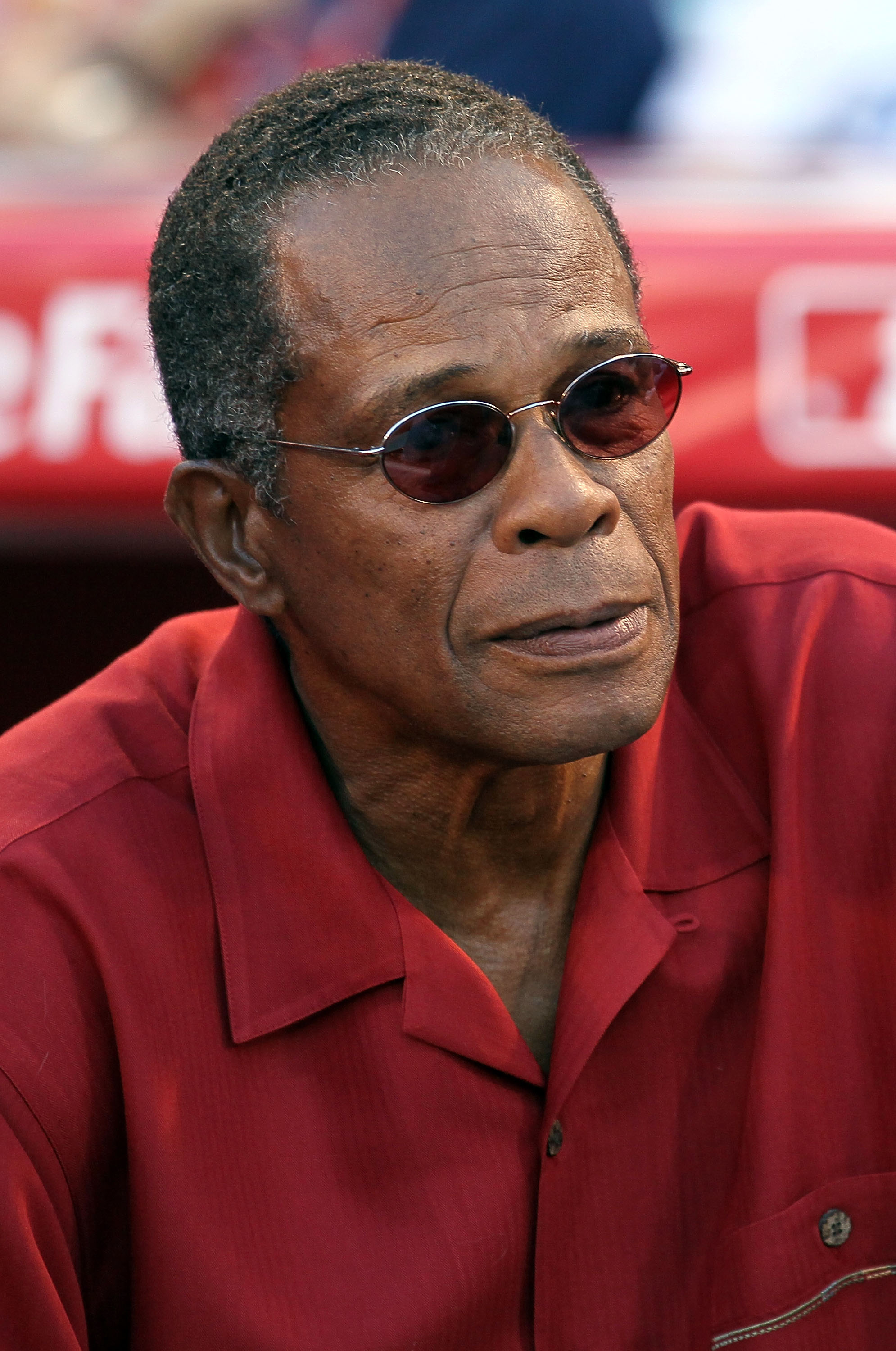 ANAHEIM, CA - JULY 12:  Hall of Famer Rod Carew looks on during the 2010 State Farm Home Run Derby during All-Star Weekend at Angel Stadium of Anaheim on July 12, 2010 in Anaheim, California.  (Photo by Stephen Dunn/Getty Images)