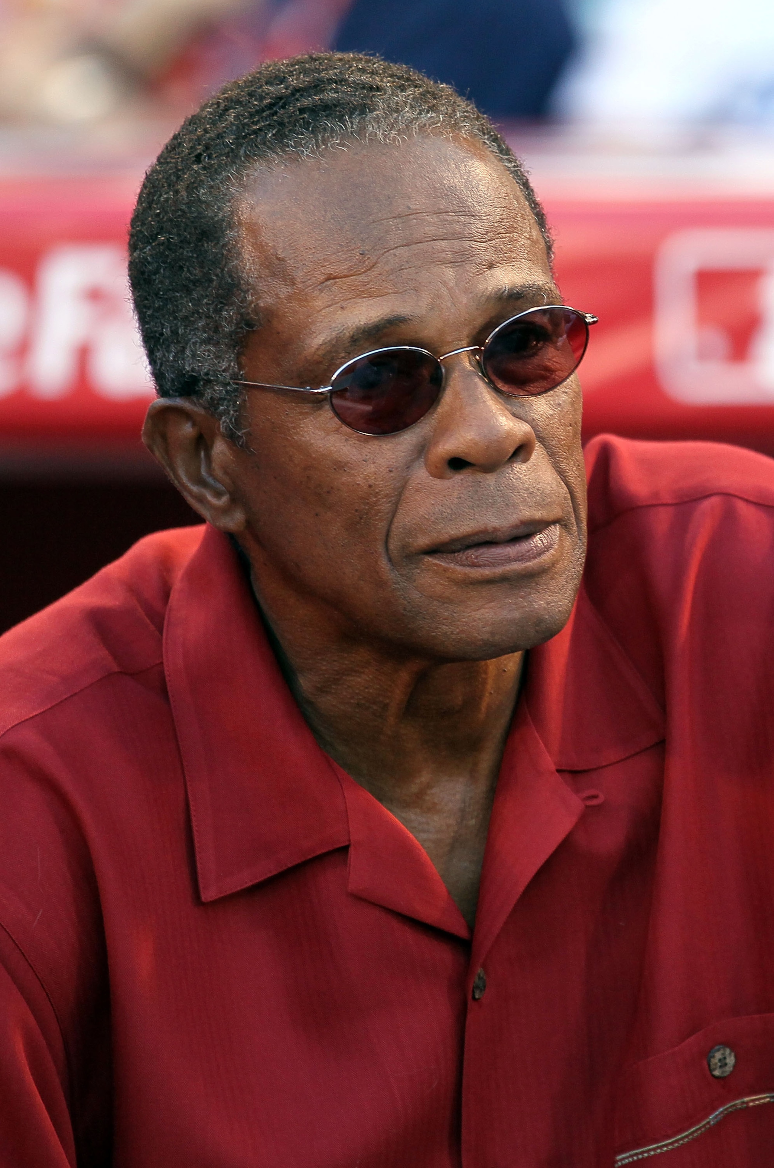 ANAHEIM, CA - JULY 12:  Hall of Famer Rod Carew looks on during the 2010 State Farm Home Run Derby during All-Star Weekend at Angel Stadium of Anaheim on July 12, 2010 in Anaheim, California.  (Photo by Stephen Dunn/Getty Images)