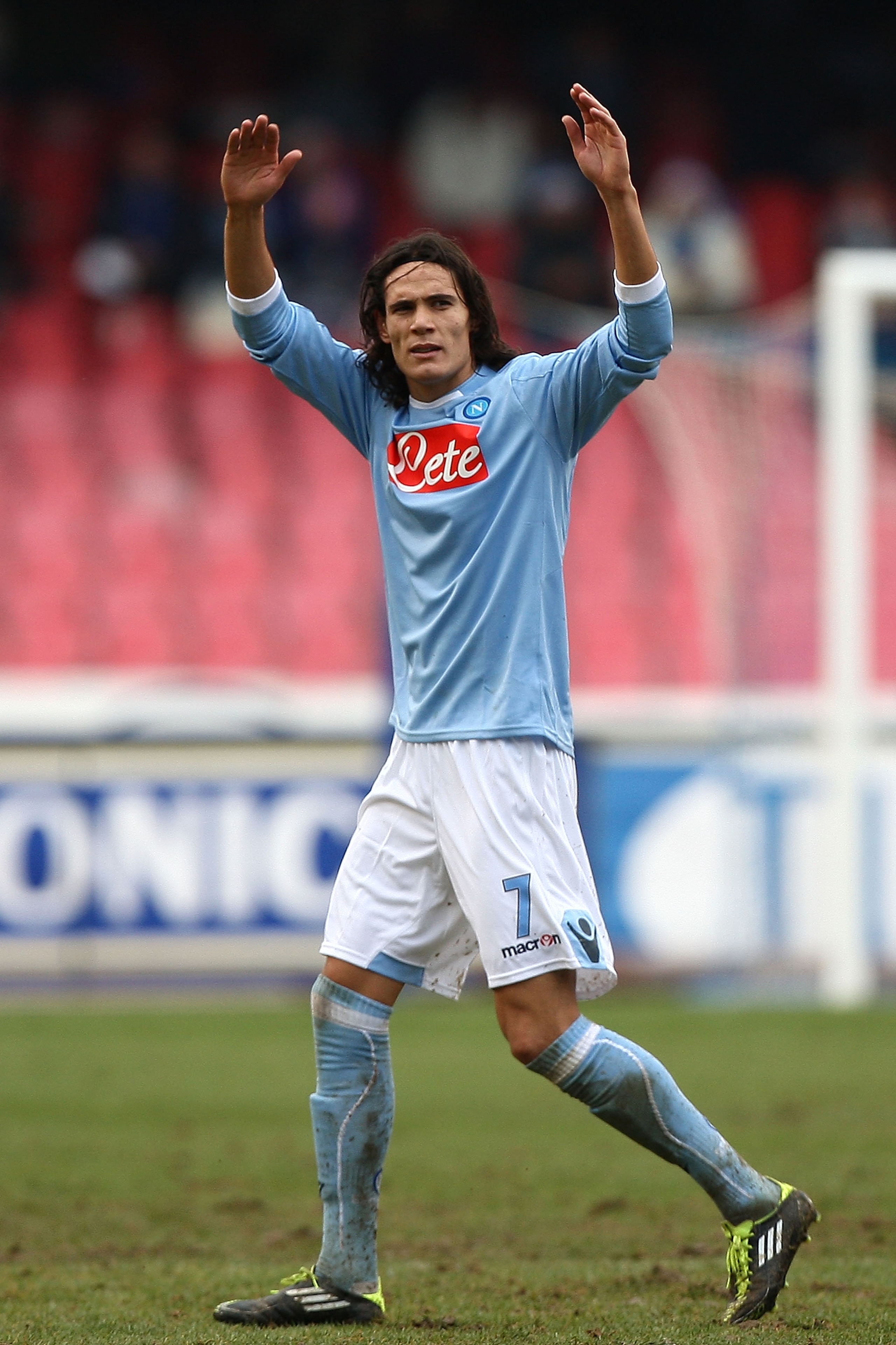 NAPLES, ITALY - JANUARY 30: Edinson Cavani of SSC Napoli celebrates after scoring the second goal during the Serie A match between SSC Napoli and UC Sampdoria at Stadio San Paolo on January 30, 2011 in Naples, Italy. (Photo by Paolo Bruno/Getty Images) NAPLES, ITALY - JANUARY 30: Edinson Cavani of SSC Napoli celebrates after scoring the second goal during the Serie A match between SSC Napoli and UC Sampdoria at Stadio San Paolo on January 30, 2011 in Naples, Italy. (Photo by Paolo Bruno/Getty Images)