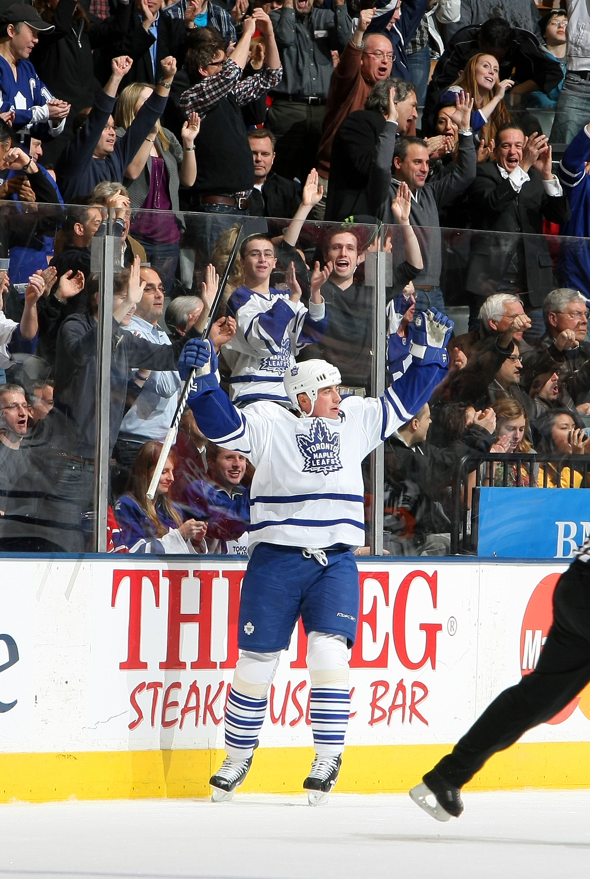 TORONTO - DECEMBER 11:  Tomas Kaberle #15 of the Toronto Maple Leafs celebrates his first period goal against the Montreal Canadiens during their NHL game at Air Canada Centre on December 11, 2010 in Toronto, Ontario, Canada.  (Photo by Dave Sandford/Gett