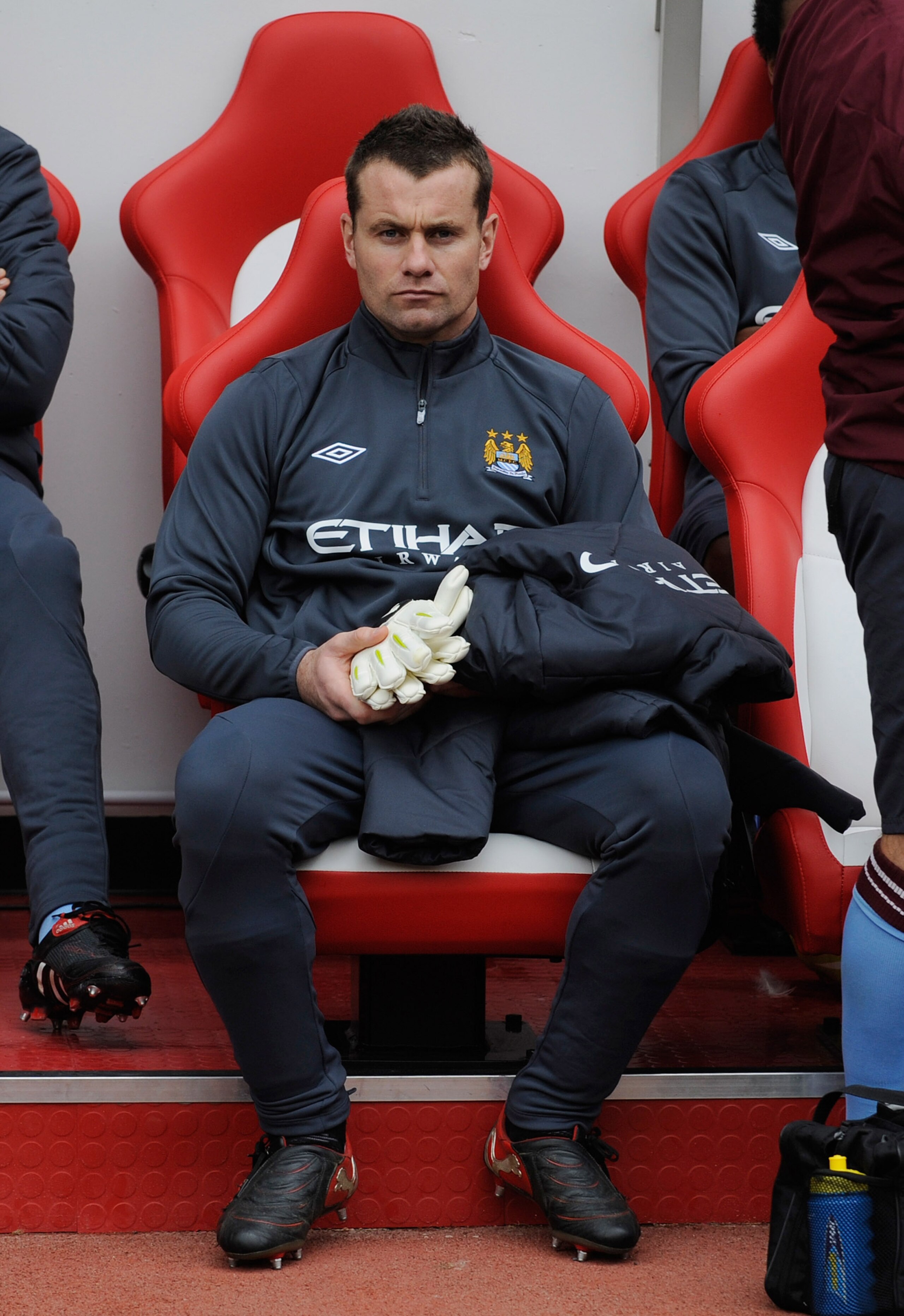 SUNDERLAND, ENGLAND - AUGUST 29: Shay Given of Manchester City sits on the bench during the Barclays Premier League match between Sunderland and Manchester City at the Stadium of Light on August 29, 2010 in Sunderland, England. (Photo by Michael Regan/Ge SUNDERLAND, ENGLAND - AUGUST 29: Shay Given of Manchester City sits on the bench during the Barclays Premier League match between Sunderland and Manchester City at the Stadium of Light on August 29, 2010 in Sunderland, England. (Photo by Michael Regan/Ge