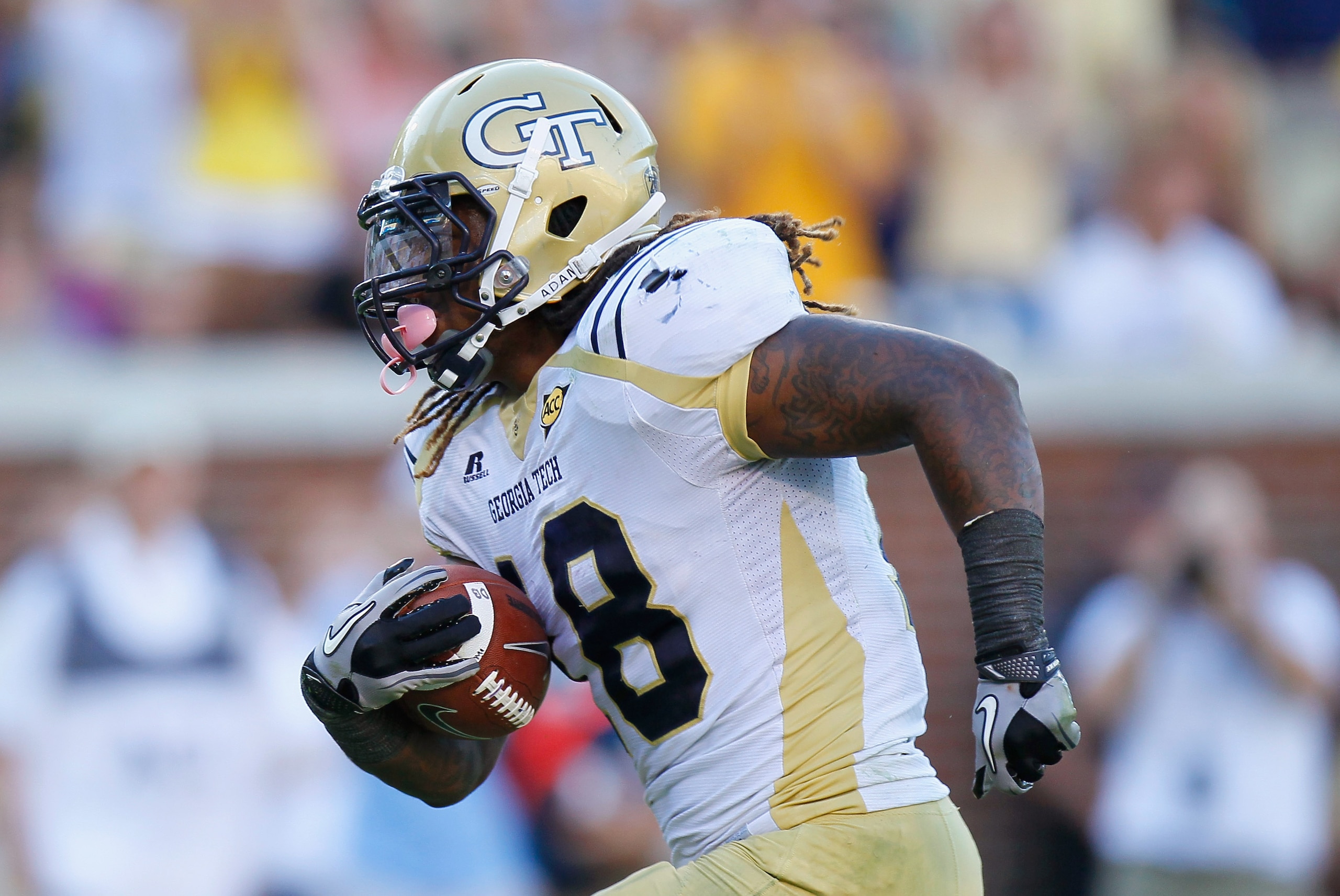 ATLANTA - OCTOBER 09: Anthony Allen #18 of the Georgia Tech Yellow Jackets against the Virginia Cavaliers at Bobby Dodd Stadium on October 9, 2010 in Atlanta, Georgia. (Photo by Kevin C. Cox/Getty Images) ATLANTA - OCTOBER 09: Anthony Allen #18 of the Georgia Tech Yellow Jackets against the Virginia Cavaliers at Bobby Dodd Stadium on October 9, 2010 in Atlanta, Georgia. (Photo by Kevin C. Cox/Getty Images)