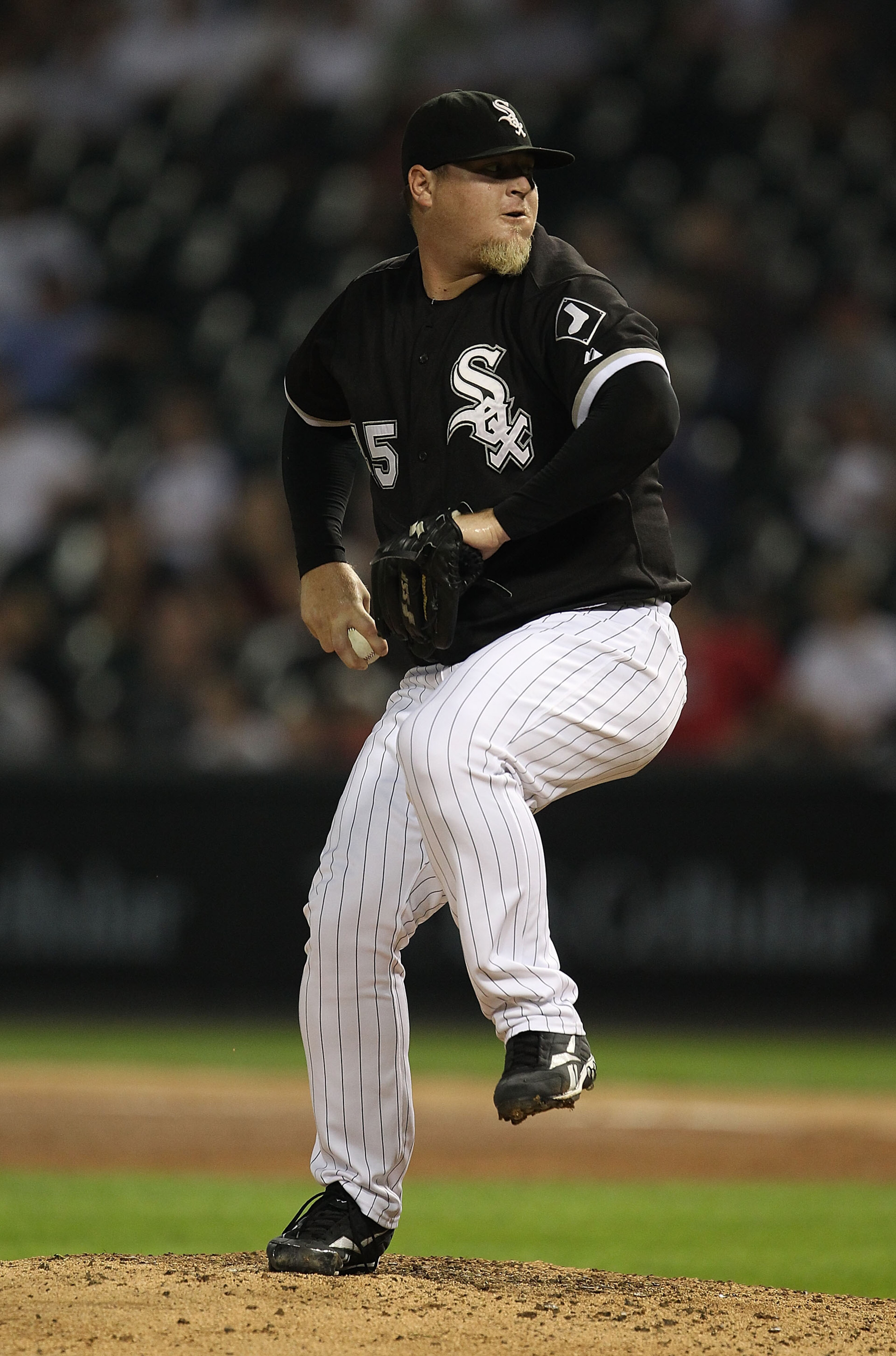 CHICAGO - AUGUST 10: Bobby Jenks #45 of the Chicago White Sox pitches against the Minnesota Twins at U.S. Cellular Field on August 10, 2010 in Chicago, Illinois. The Twins defeated the White Sox 12-6. (Photo by Jonathan Daniel/Getty Images) CHICAGO - AUGUST 10: Bobby Jenks #45 of the Chicago White Sox pitches against the Minnesota Twins at U.S. Cellular Field on August 10, 2010 in Chicago, Illinois. The Twins defeated the White Sox 12-6. (Photo by Jonathan Daniel/Getty Images)