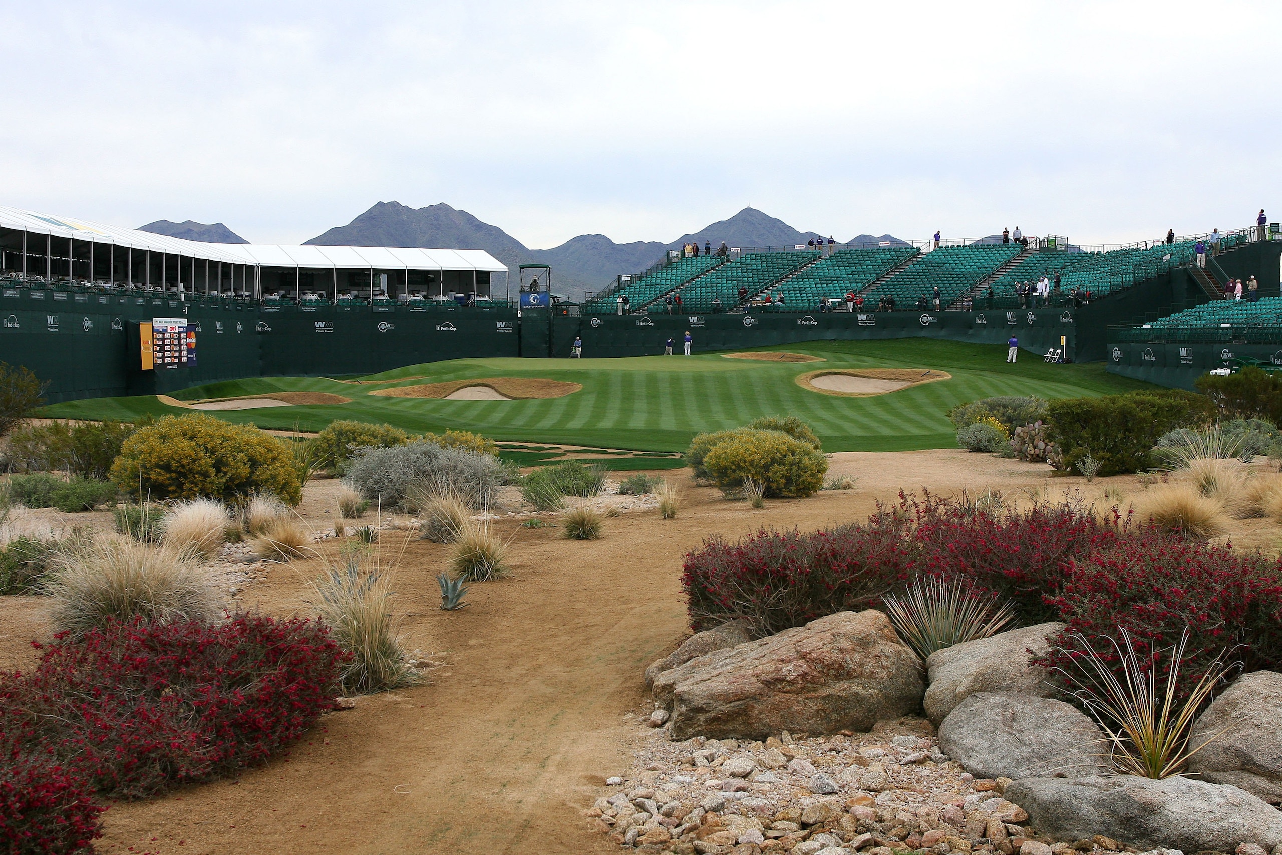 SCOTTSDALE, AZ - FEBRUARY 24: A general view of the 16th hole is seen at the TPC Scottsdale on February 24, 2010 in Scottsdale, Arizona. (Photo by Hunter Martin/Getty Images)