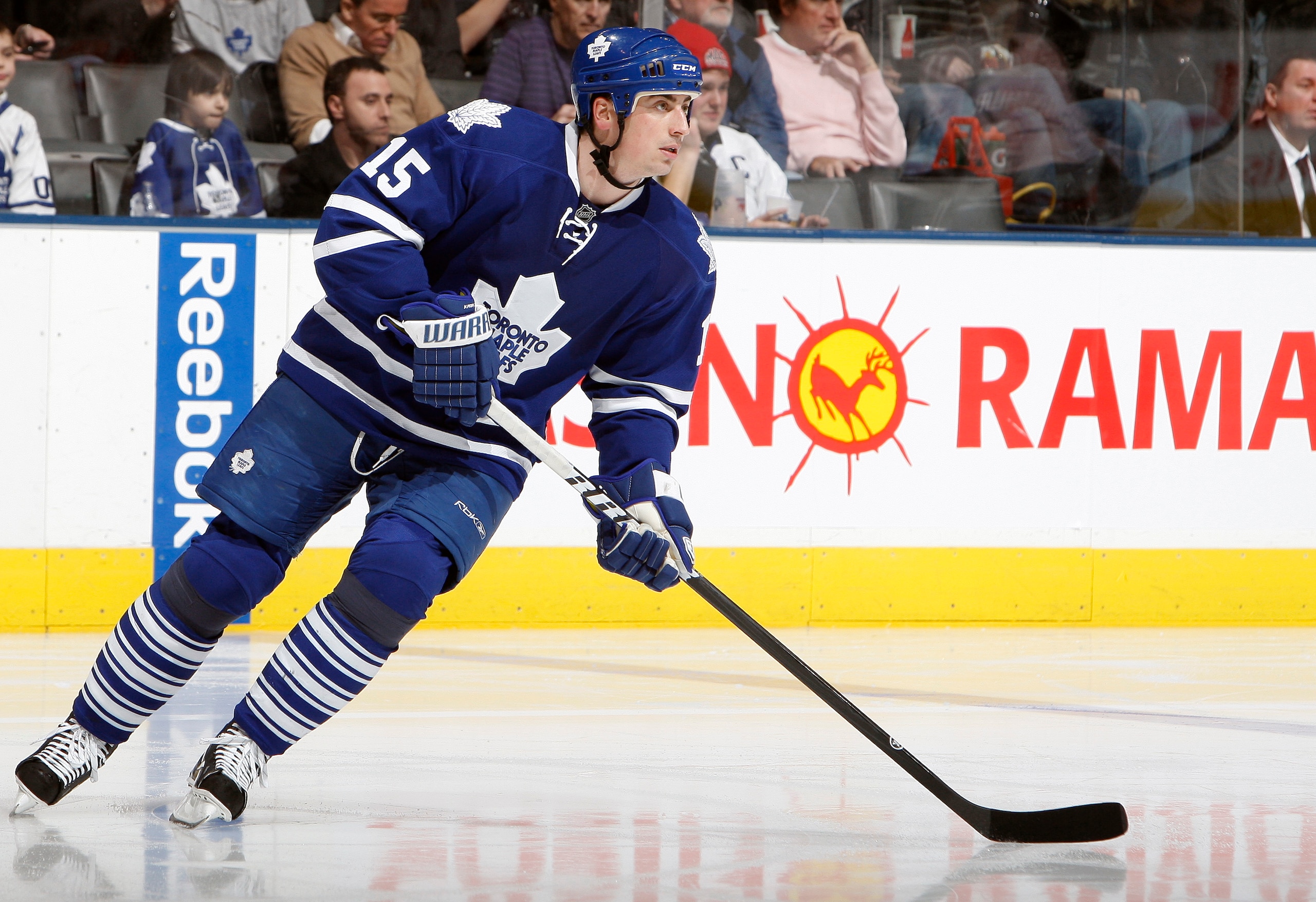 TORONTO, CANADA - JANUARY 22: Tomas Kaberle #15 of the Toronto Maple Leafs skates up the ice during game action at the Air Canada Centre against the Washington Capitals January 22, 2011 in Toronto, Ontario, Canada. (Photo by Abelimages/Getty Images) TORONTO, CANADA - JANUARY 22: Tomas Kaberle #15 of the Toronto Maple Leafs skates up the ice during game action at the Air Canada Centre against the Washington Capitals January 22, 2011 in Toronto, Ontario, Canada. (Photo by Abelimages/Getty Images)