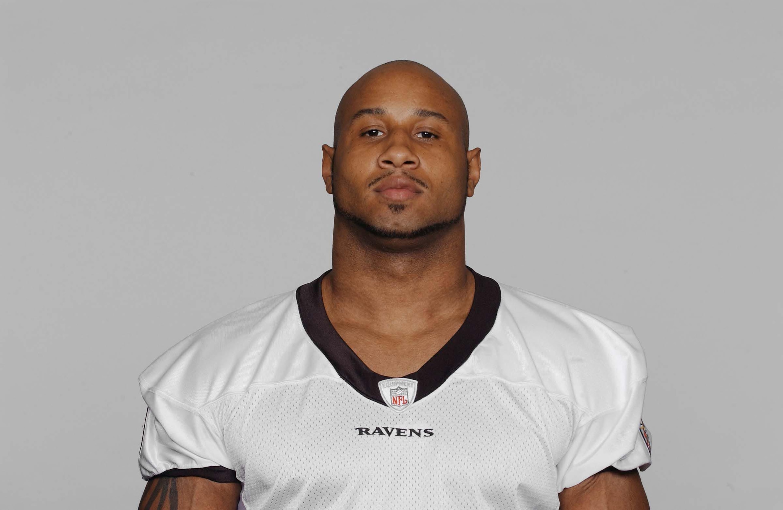 EAST RUTHERFORD, NJ - 2008:  Musa Smith of the New York Jets poses for his 2008 NFL headshot at photo day in East Rutherford, New Jersey.  (Photo by Getty Images)