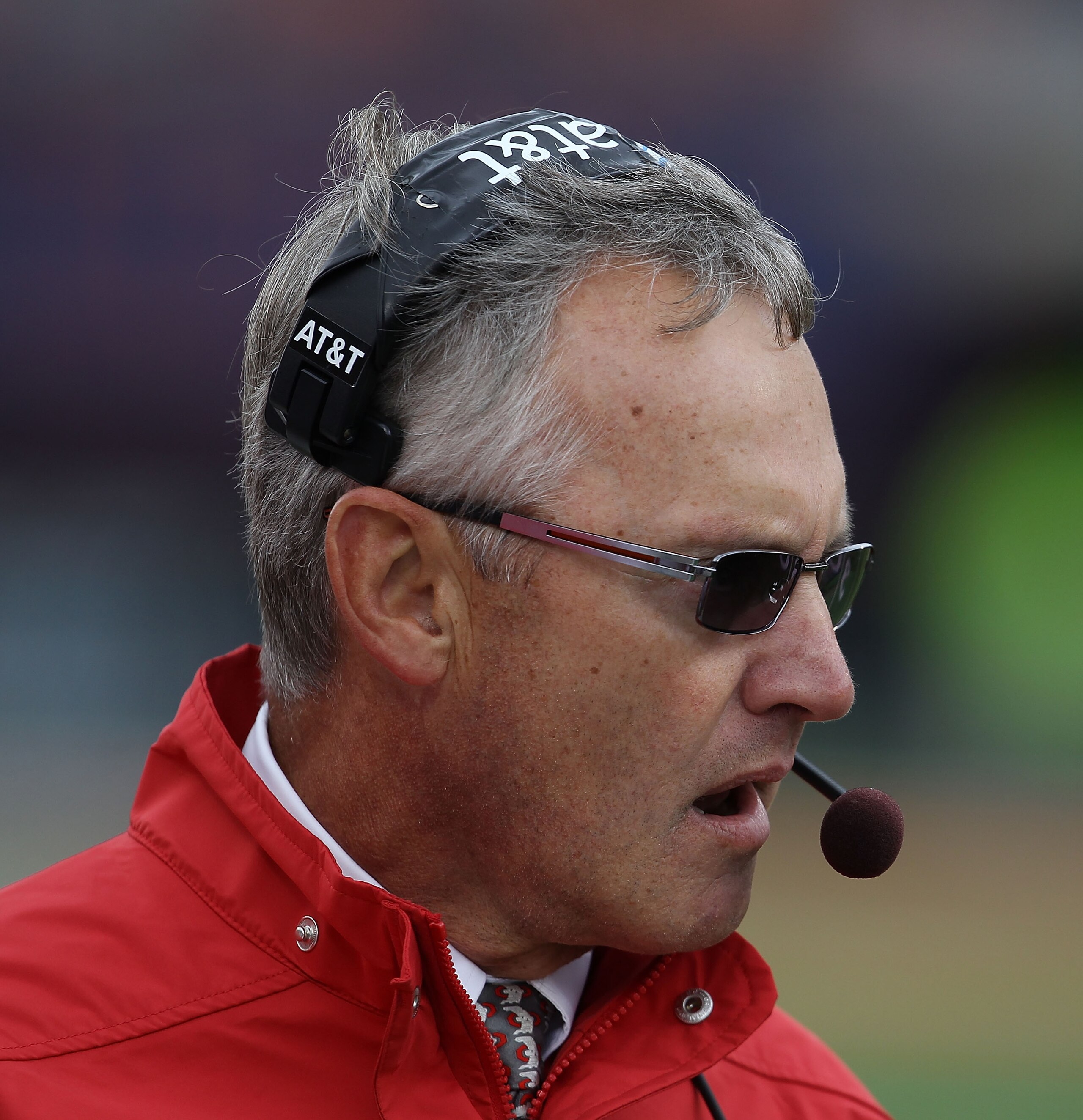 CHAMPAIGN, IL - OCTOBER 02: Head coach Jim Tressell of the Ohio State Buckeyes watches as his team takes on the Illinois Fighting Illini at Memorial Stadium on October 2, 2010 in Champaign, Illinois. Ohio State defeated Illinois 24-13. (Photo by Jonathan