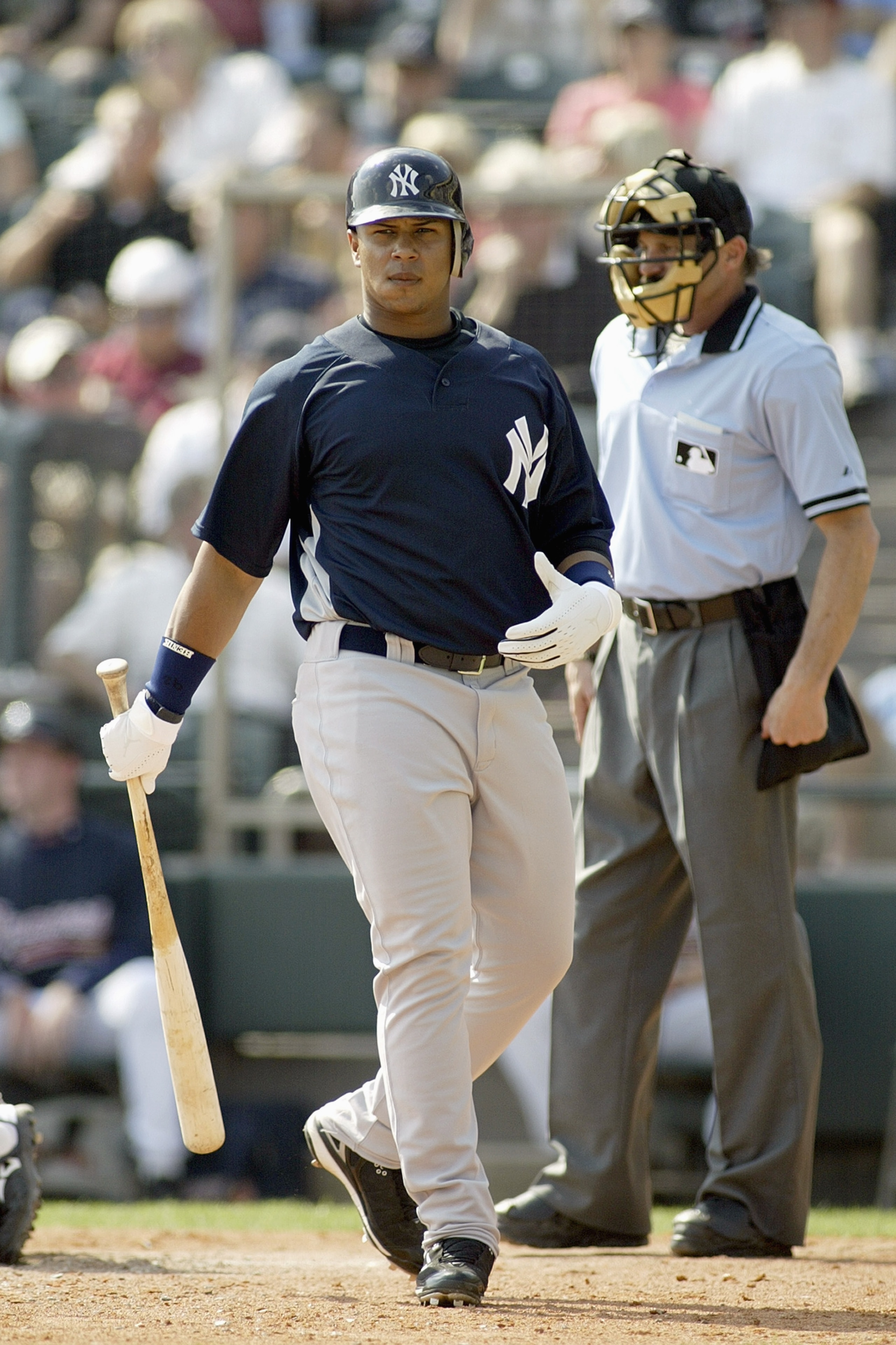 ORLANDO, FL - MARCH 8: Jose Tabata #92 of the New York Yankees walks at the plate during a Spring Training game against the Atlanta Braves on March 8, 2007 at The Ballpark at Disney's Wide World of Sports Complex in Kissimmee, Florida. The Yankees won 5-3 ORLANDO, FL - MARCH 8: Jose Tabata #92 of the New York Yankees walks at the plate during a Spring Training game against the Atlanta Braves on March 8, 2007 at The Ballpark at Disney's Wide World of Sports Complex in Kissimmee, Florida. The Yankees won 5-3