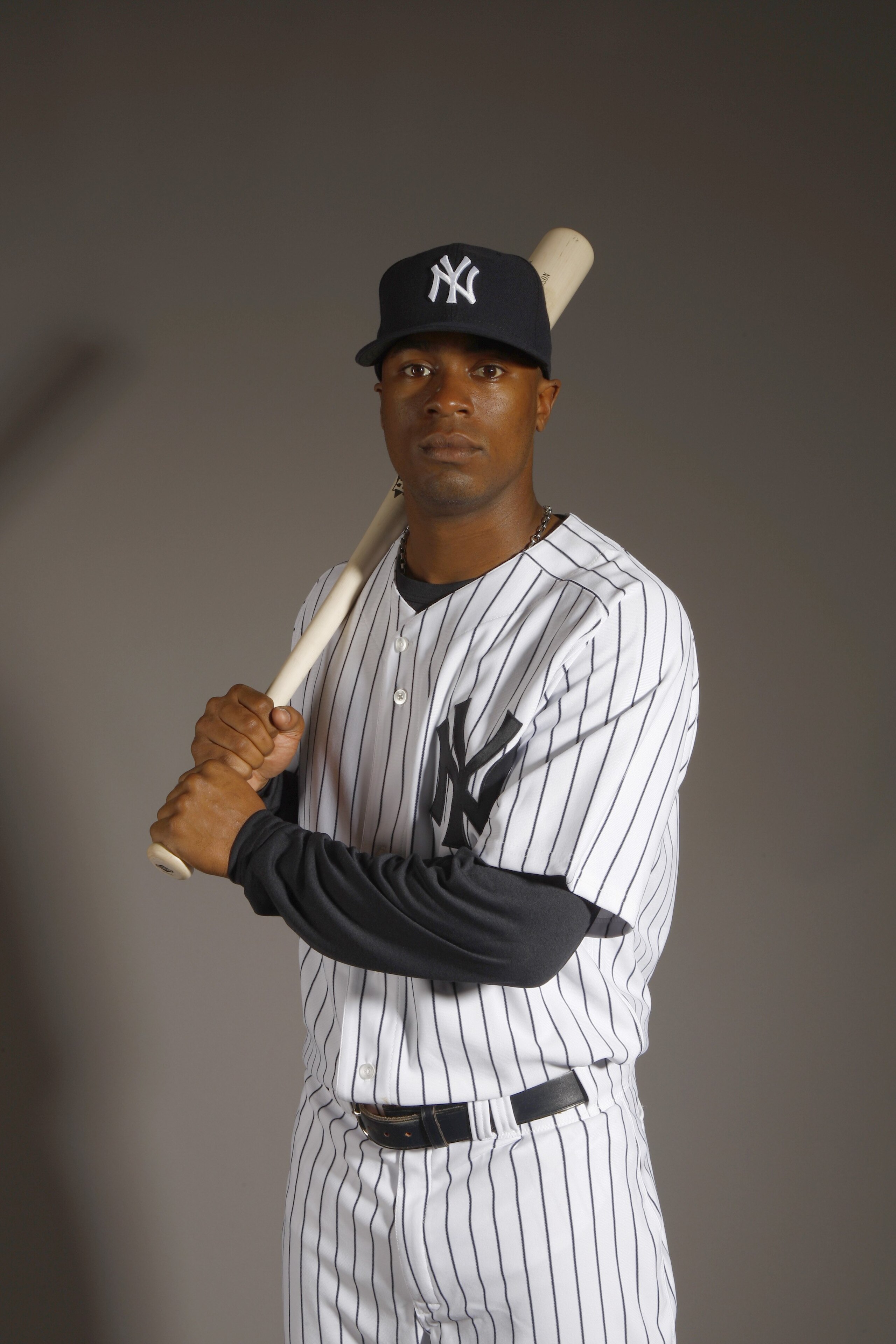 TAMPA, FL - FEBRUARY 21: Austin Jackson of the New York Yankees poses during Photo Day on February 21, 2008 at Legends Field in Tampa, Florida. (Photo by Nick Laham/Getty Images) TAMPA, FL - FEBRUARY 21: Austin Jackson of the New York Yankees poses during Photo Day on February 21, 2008 at Legends Field in Tampa, Florida. (Photo by Nick Laham/Getty Images)