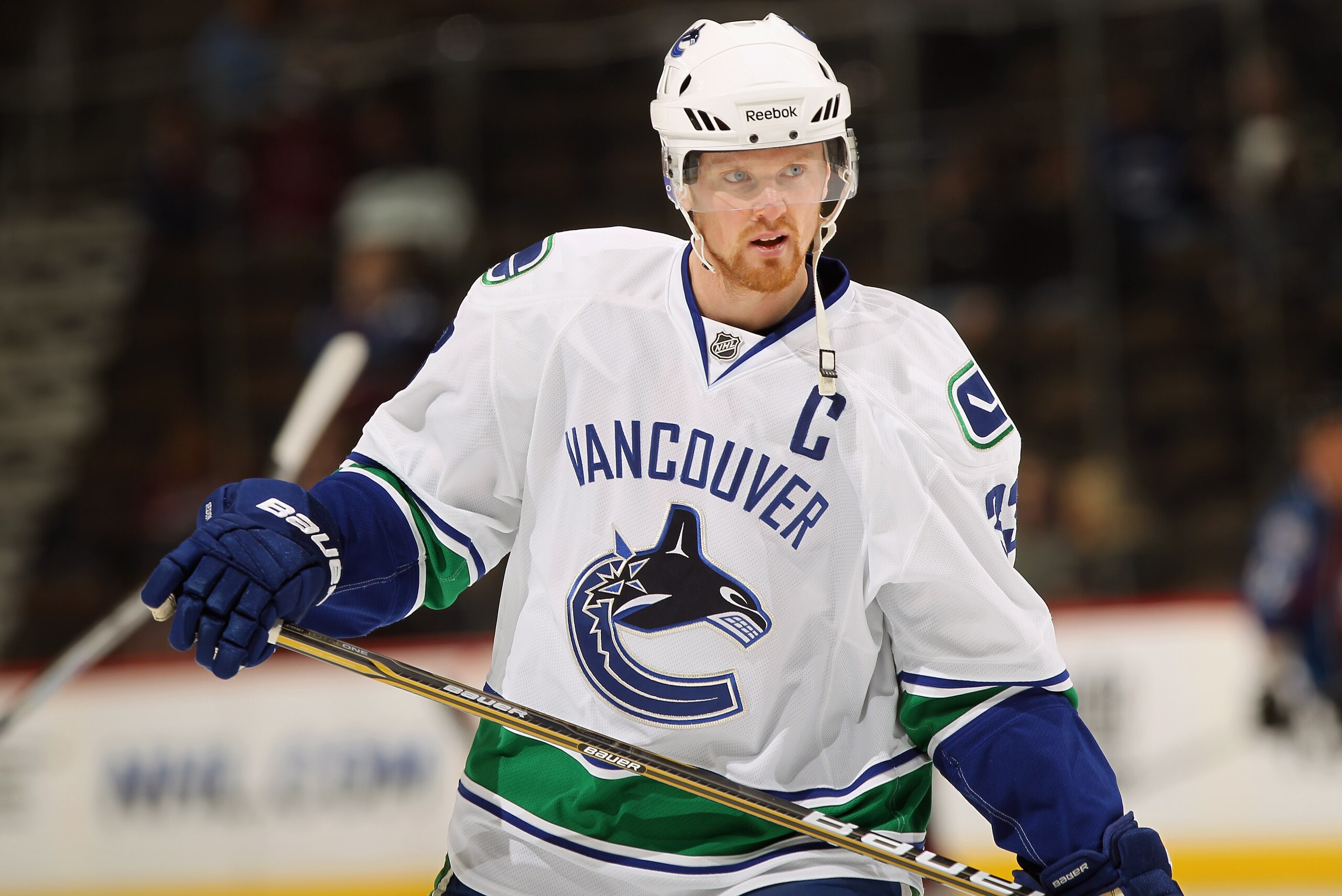 DENVER, CO - JANUARY 18: Henrik Sedin #33 of the Vancouver Canucks warms up prior to facing the Colorado Avalanche at the Pepsi Center on January 18, 2011 in Denver, Colorado. The Avalanche defeated the Canucks 4-3 in overtime. (Photo by Doug Pensinger/ DENVER, CO - JANUARY 18: Henrik Sedin #33 of the Vancouver Canucks warms up prior to facing the Colorado Avalanche at the Pepsi Center on January 18, 2011 in Denver, Colorado. The Avalanche defeated the Canucks 4-3 in overtime. (Photo by Doug Pensinger/