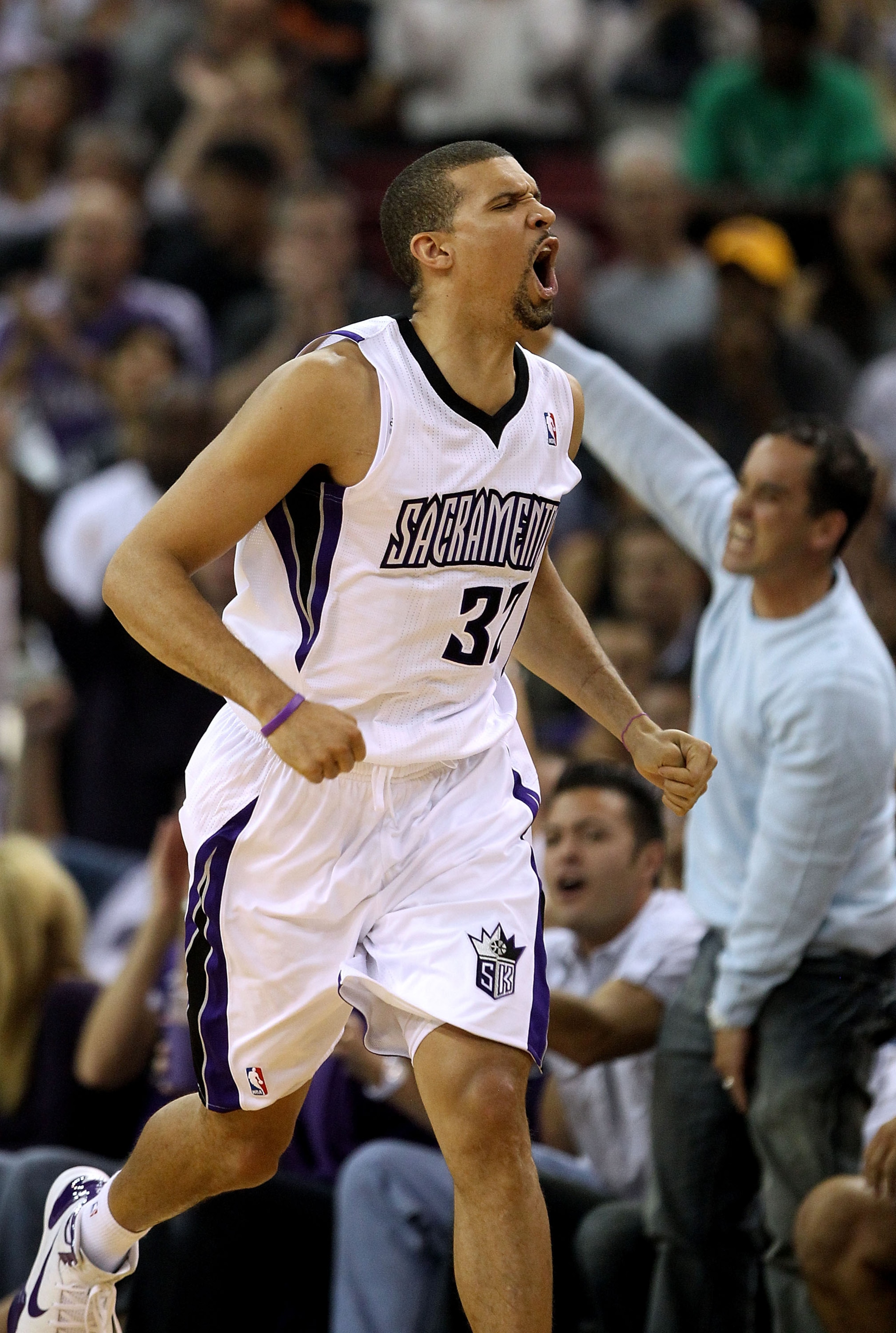 SACRAMENTO, CA - NOVEMBER 03: Francisco Garcia #32 of the Sacramento Kings reacts after making a three pointer basket against the Los Angeles Lakers at ARCO Arena on November 3, 2010 in Sacramento, California. NOTE TO USER: User expressly acknowledges a SACRAMENTO, CA - NOVEMBER 03: Francisco Garcia #32 of the Sacramento Kings reacts after making a three pointer basket against the Los Angeles Lakers at ARCO Arena on November 3, 2010 in Sacramento, California. NOTE TO USER: User expressly acknowledges a