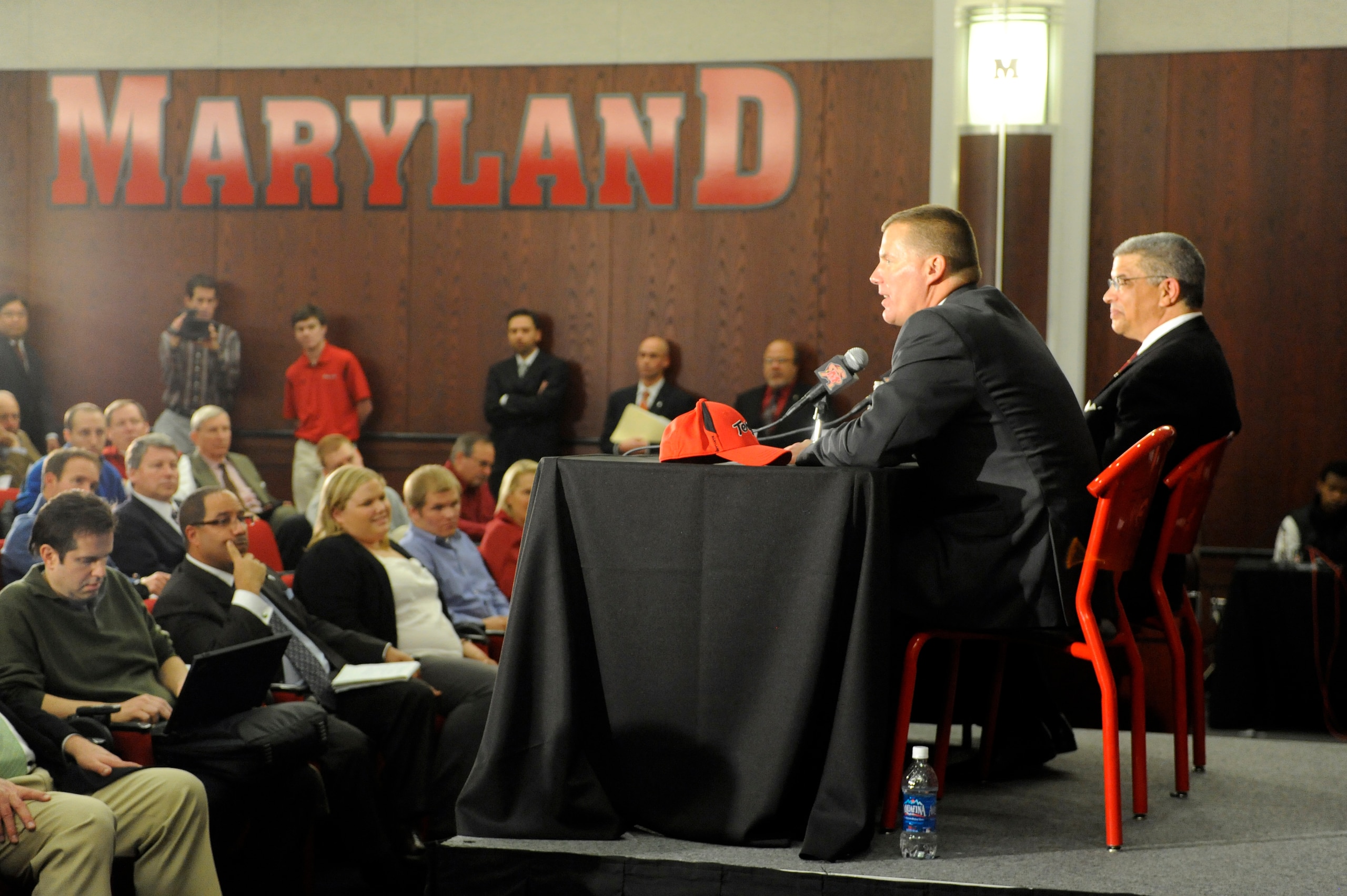 COLLEGE PARK, MD - JANUARY 3: Randy Edsall speaks as he is introduced as the University of Maryland Terps new head football coach during a press conference on January 3, 2011 at the Byrd Stadium in College Park, Maryland. (Photo by Mitchell Layton/Getty COLLEGE PARK, MD - JANUARY 3: Randy Edsall speaks as he is introduced as the University of Maryland Terps new head football coach during a press conference on January 3, 2011 at the Byrd Stadium in College Park, Maryland. (Photo by Mitchell Layton/Getty